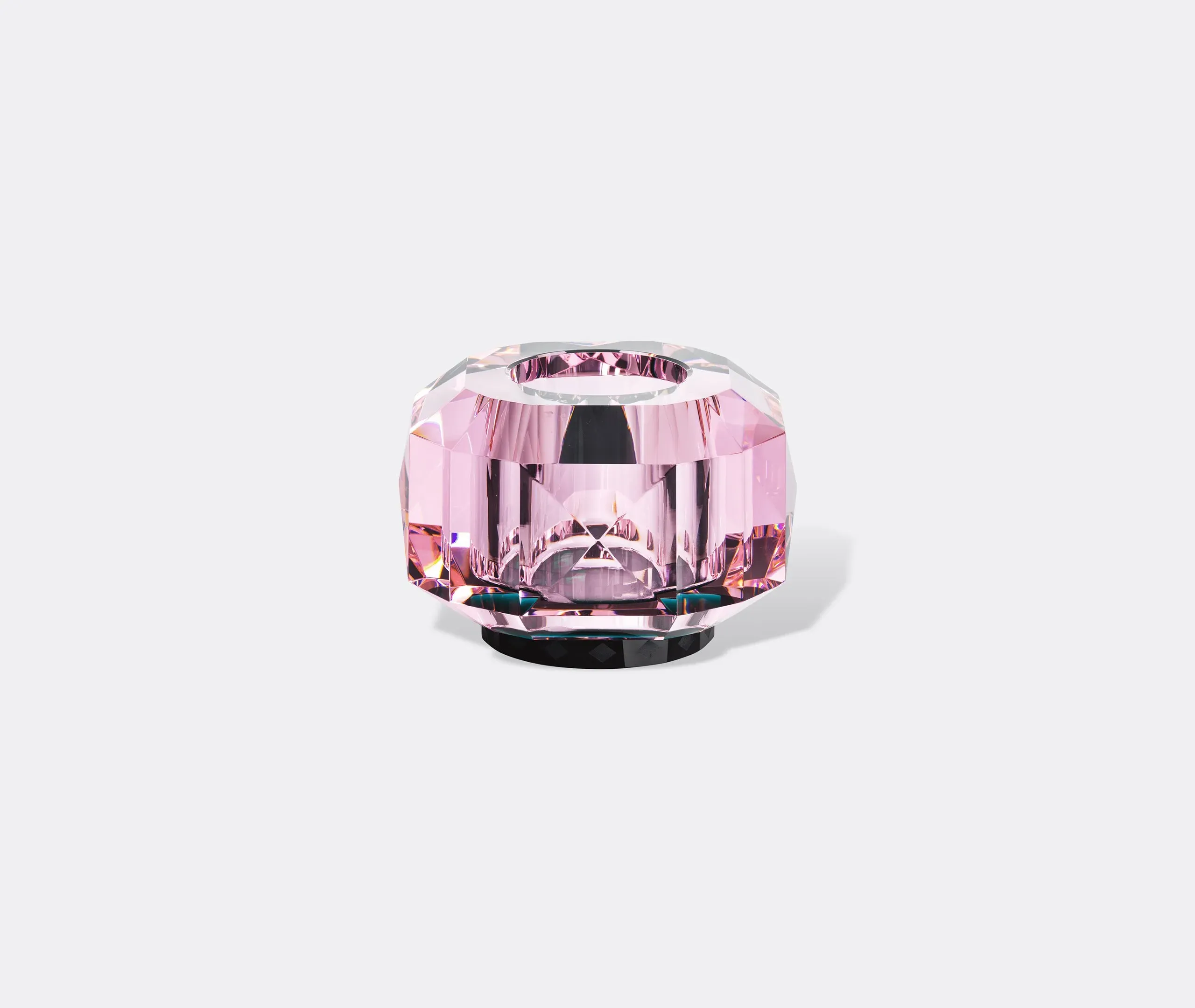 Texas Tealight Holder - Deep Green, Rose Crystal image