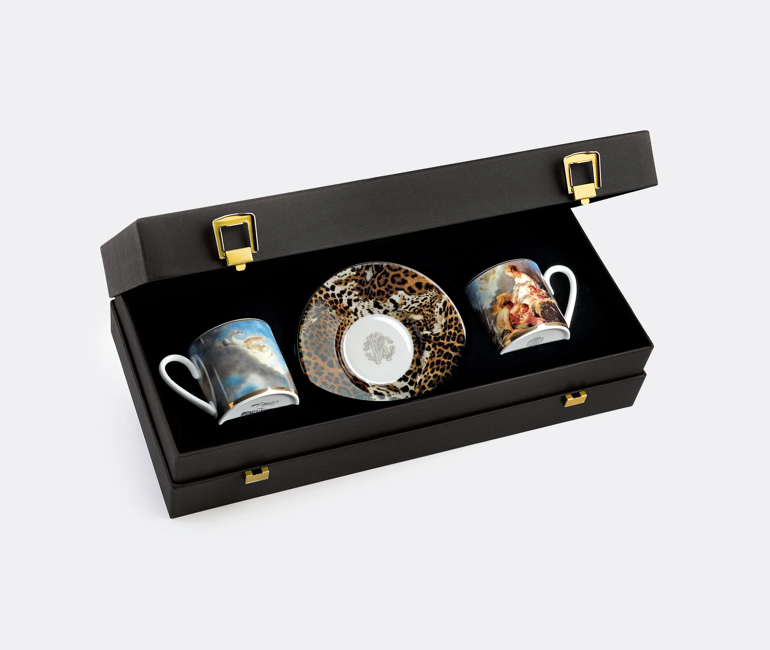 2-Set Coffee Cup & Saucer with Gift Box - Multicolor