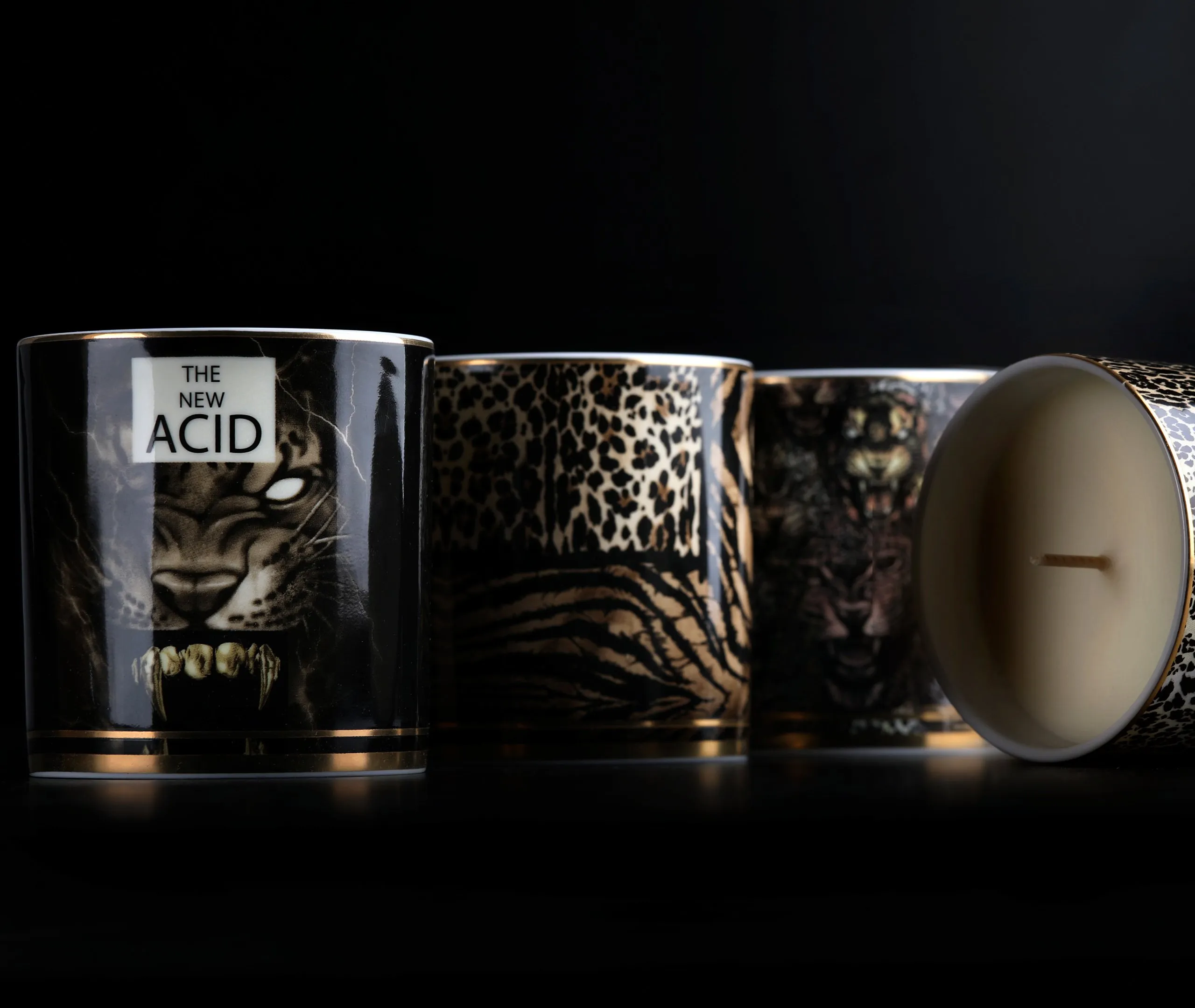 Scented Candle with Animal Print - Multicolor
