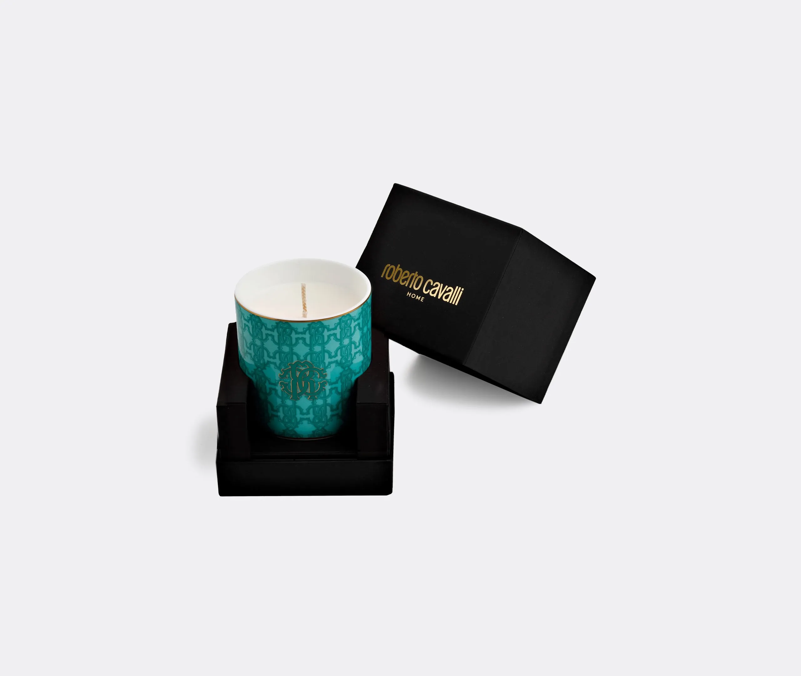 Scented Candle with Monogram - Turquoise
