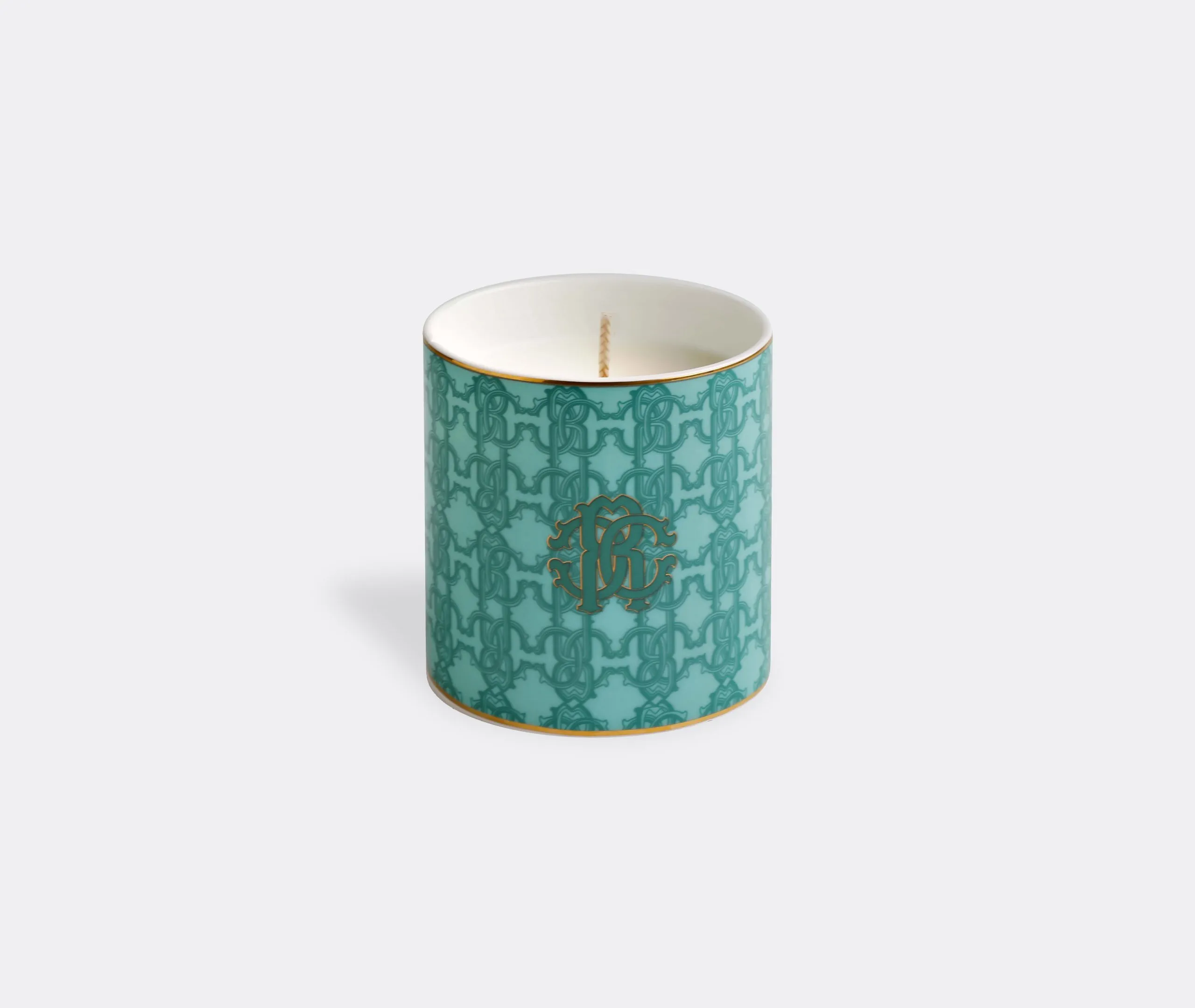 Scented Candle with Monogram - Turquoise