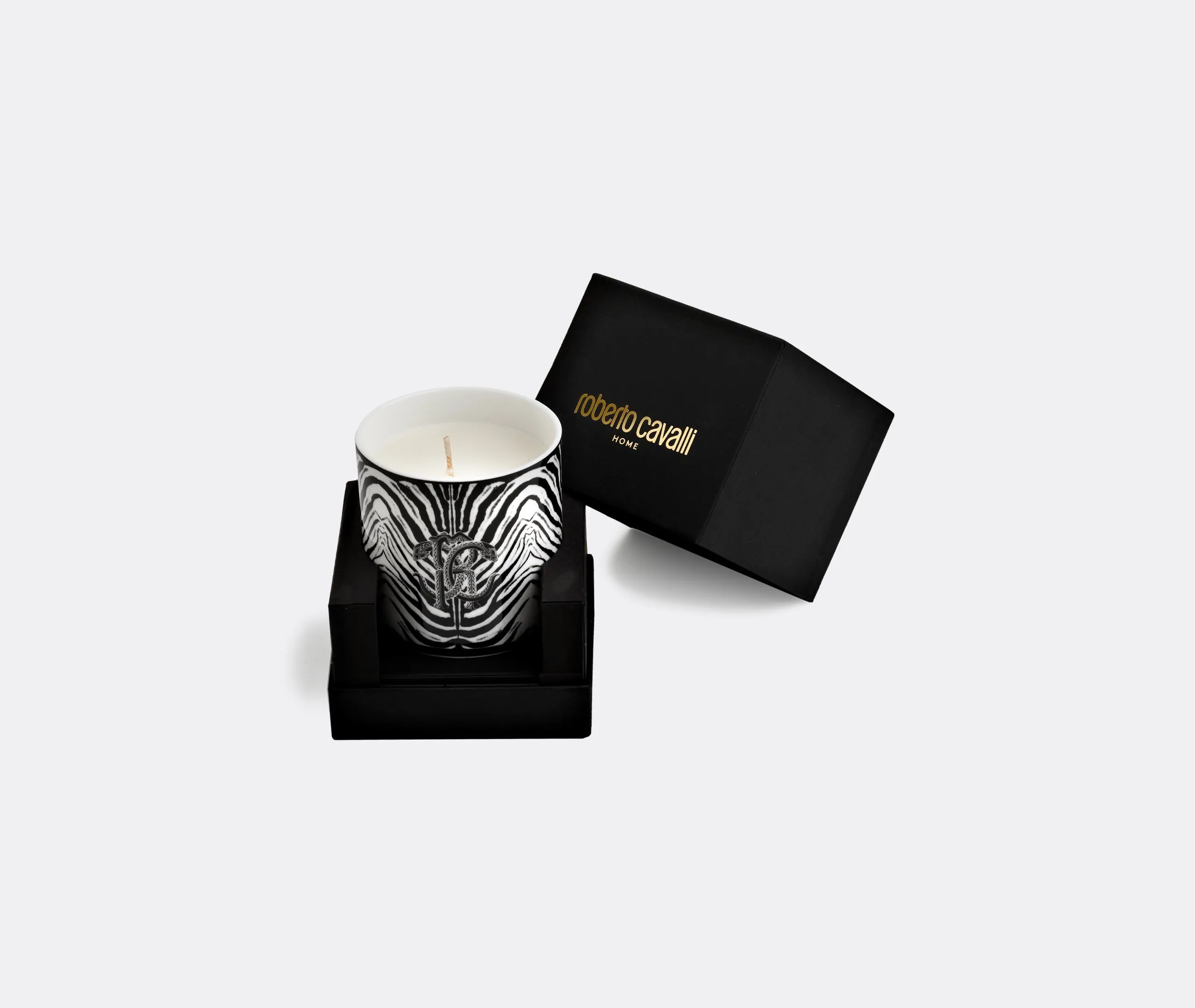 Scented Candle with Zebra Print - Multicolor