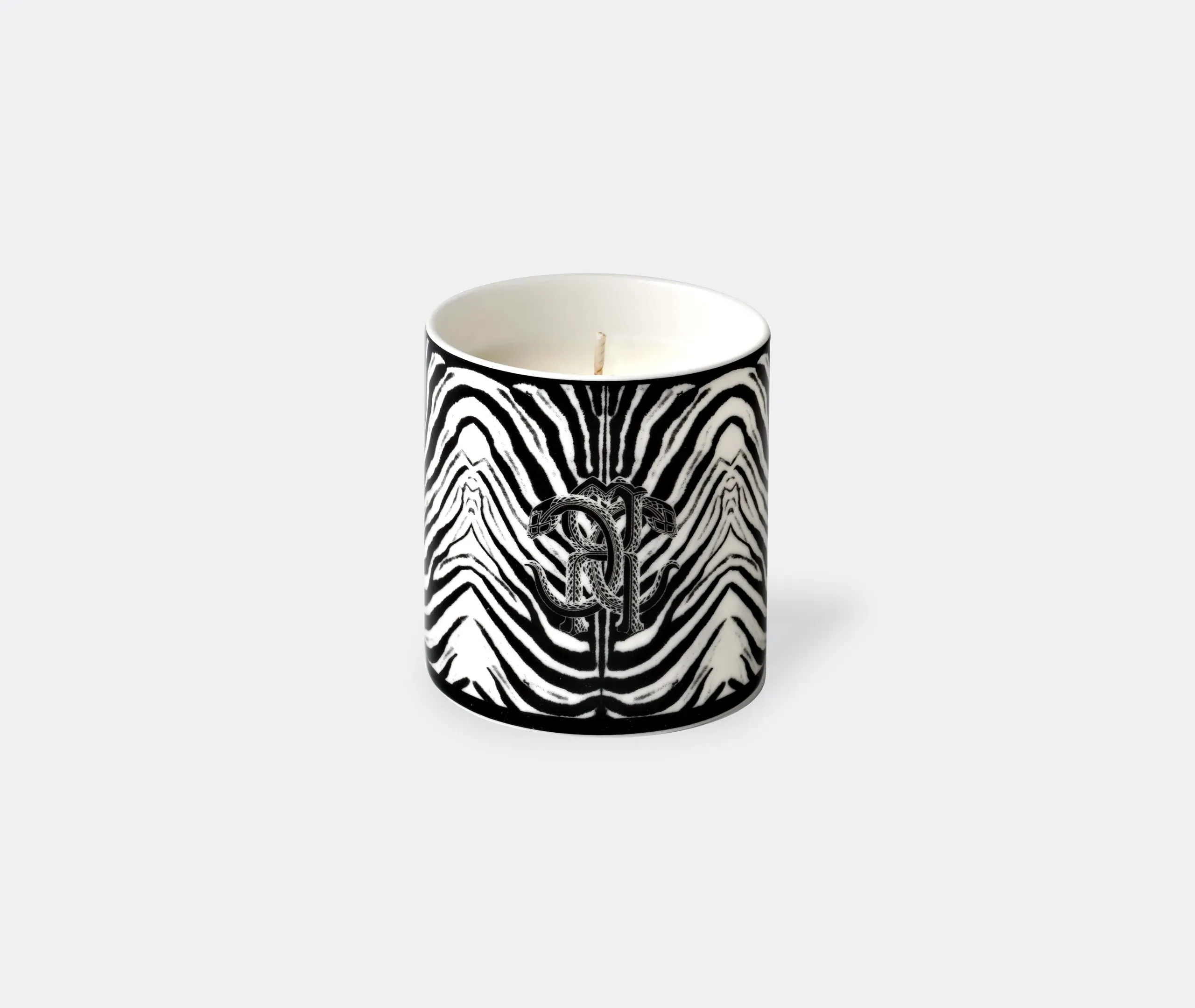 Scented Candle with Zebra Print - Multicolor