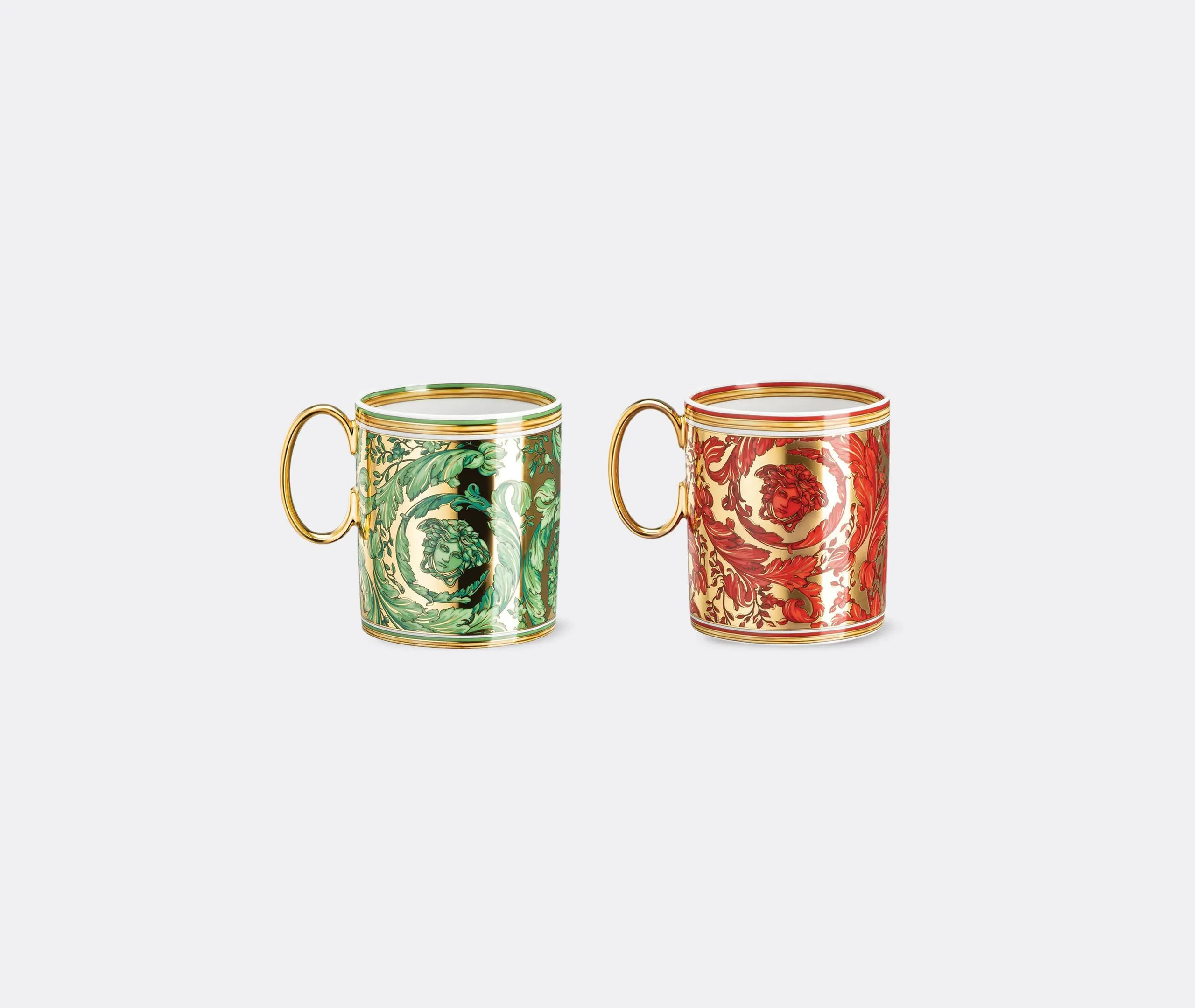 2-Piece Mug Set with Garland Design - Multicolor image