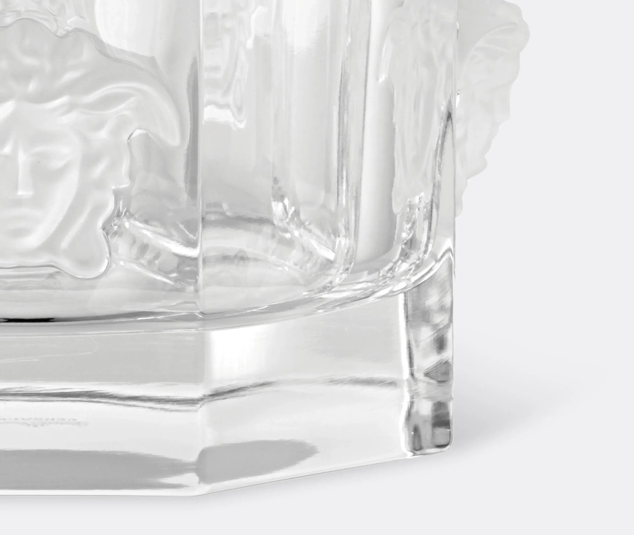 Bottle Coaster with Medusa Design - Clear, Glass