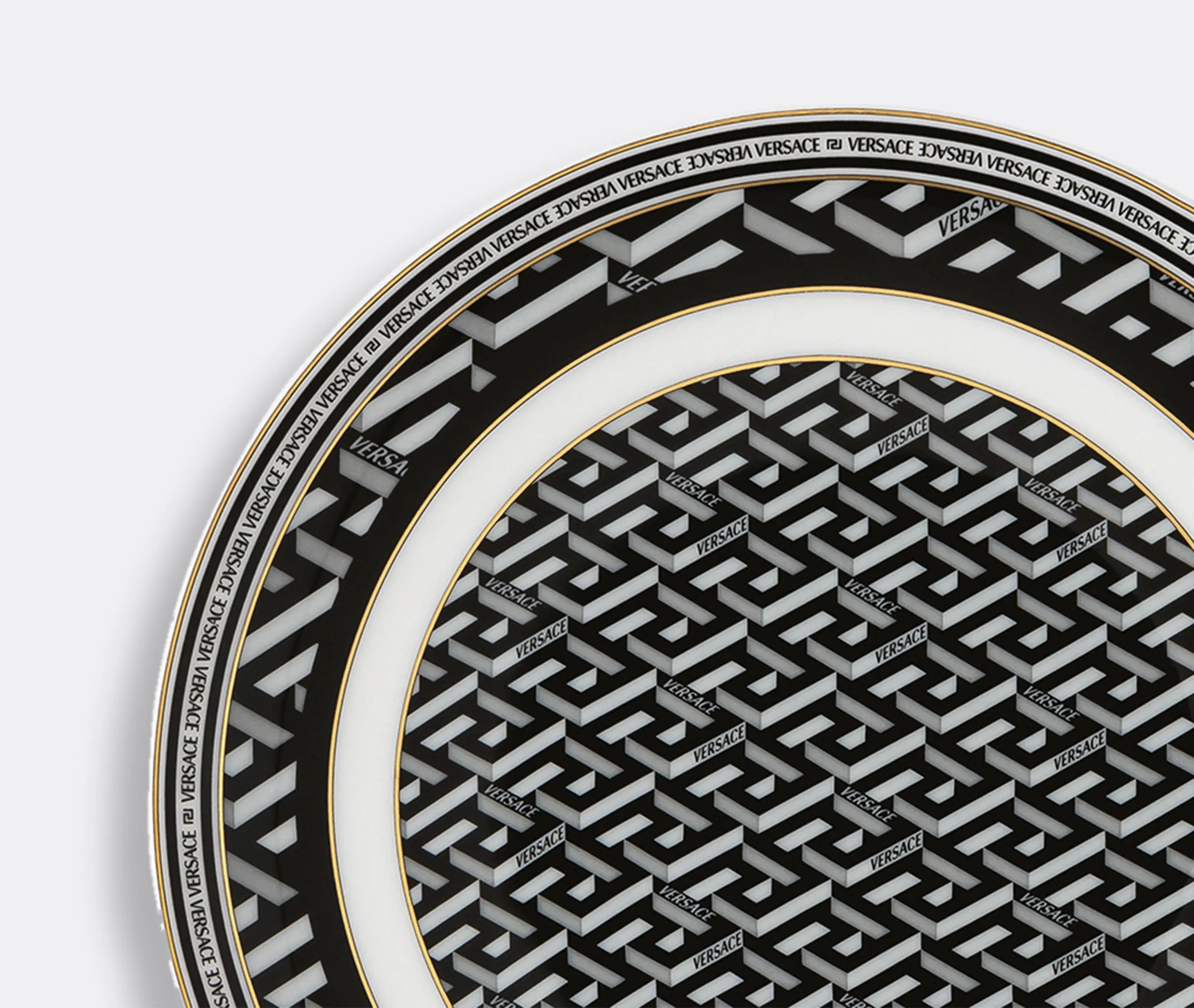 Bread Plate - Black, Porcelain