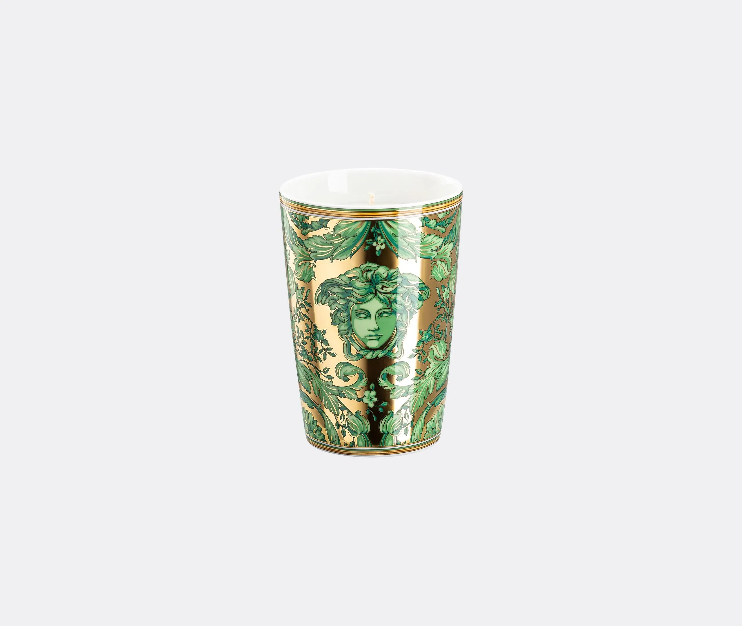 Candle with Lid - Green, Porcelain
