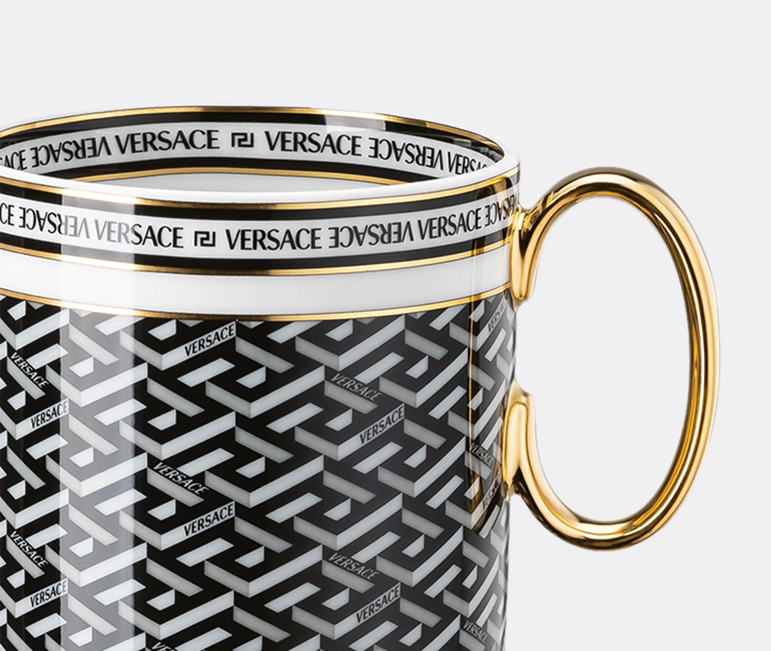 Coffee Mug with Handle - Black, Porcelain