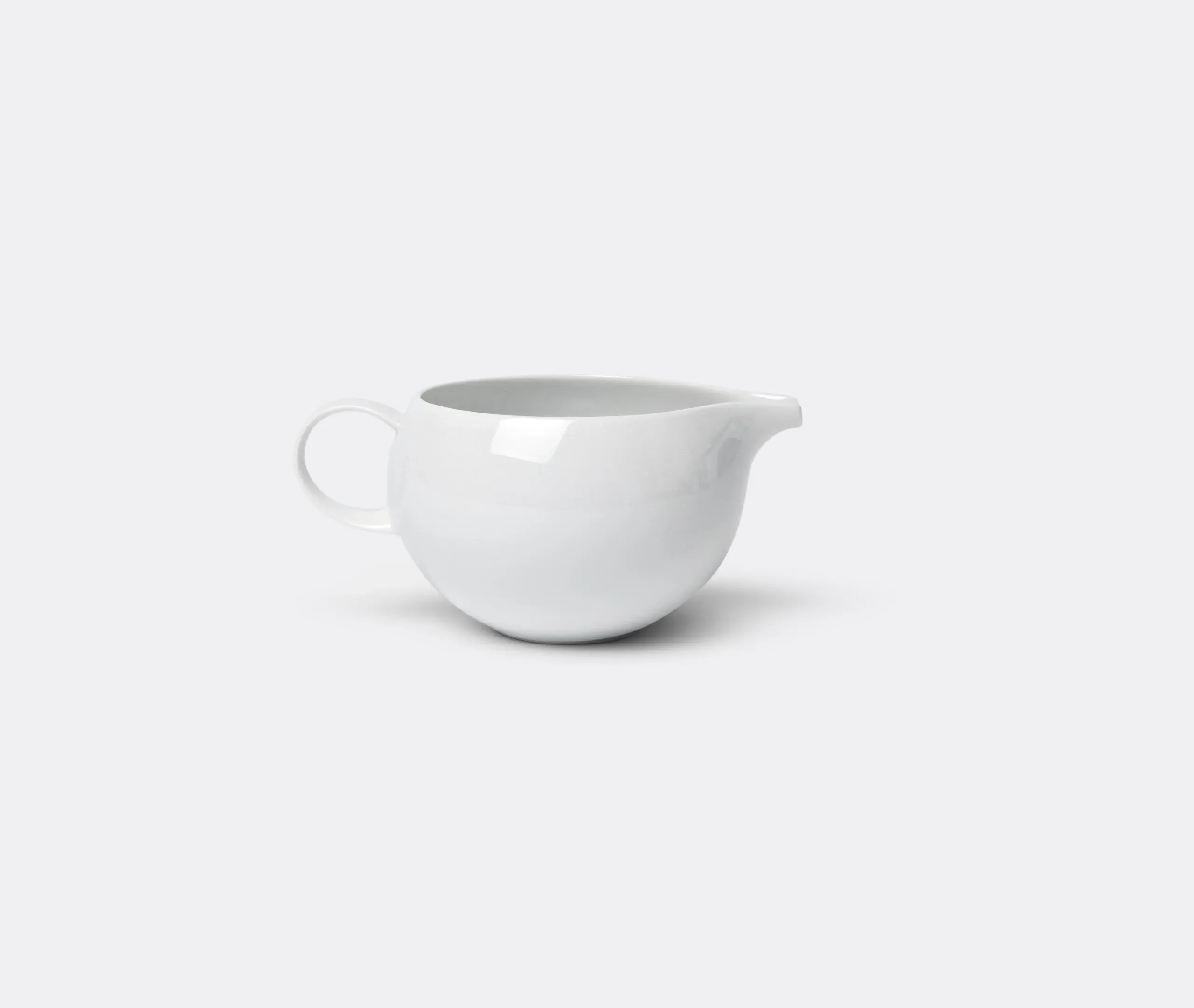 Creamer with Curved Design - White, Porcelain image
