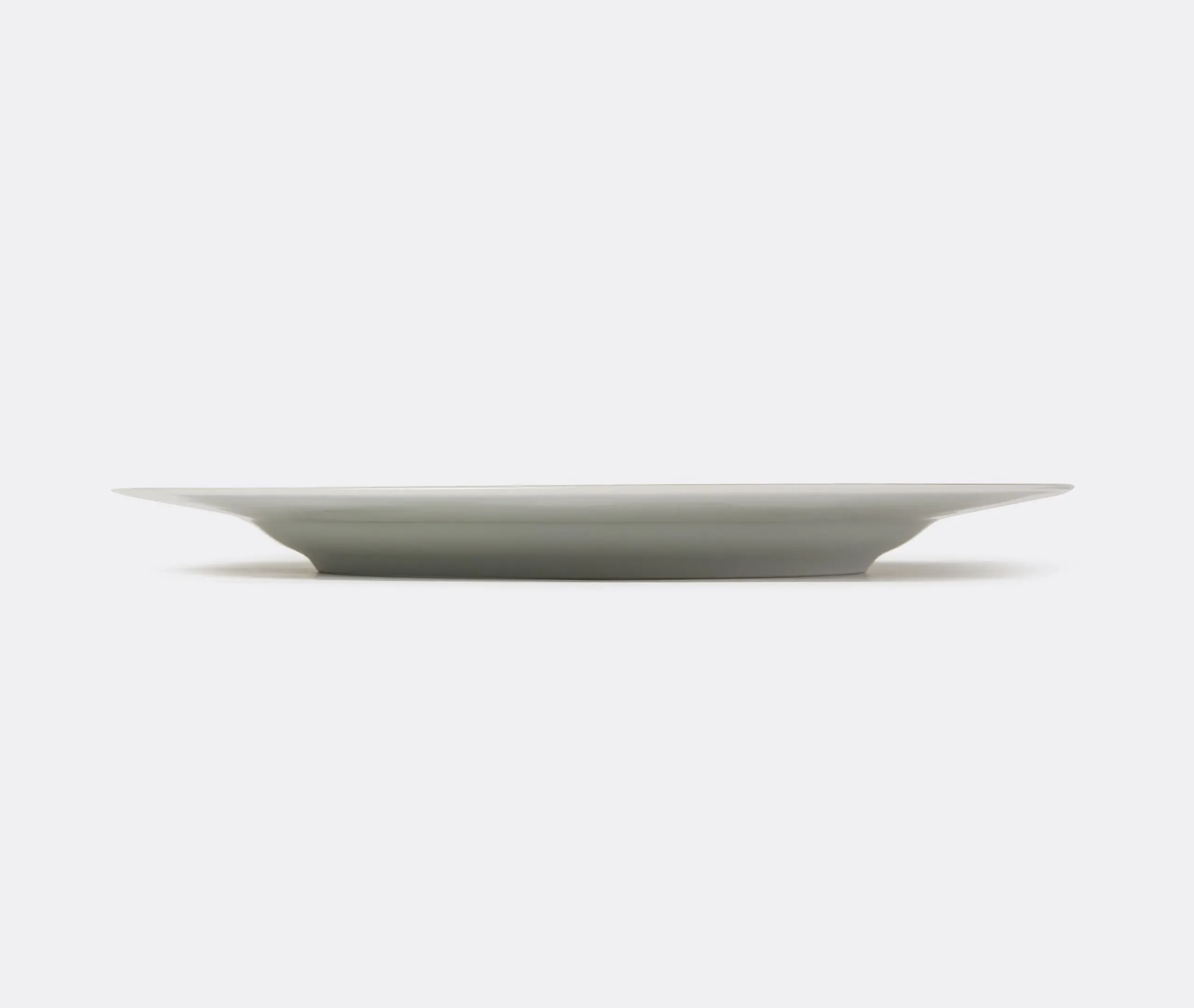 Decorative Plate with Baroque Design - White, Porcelain