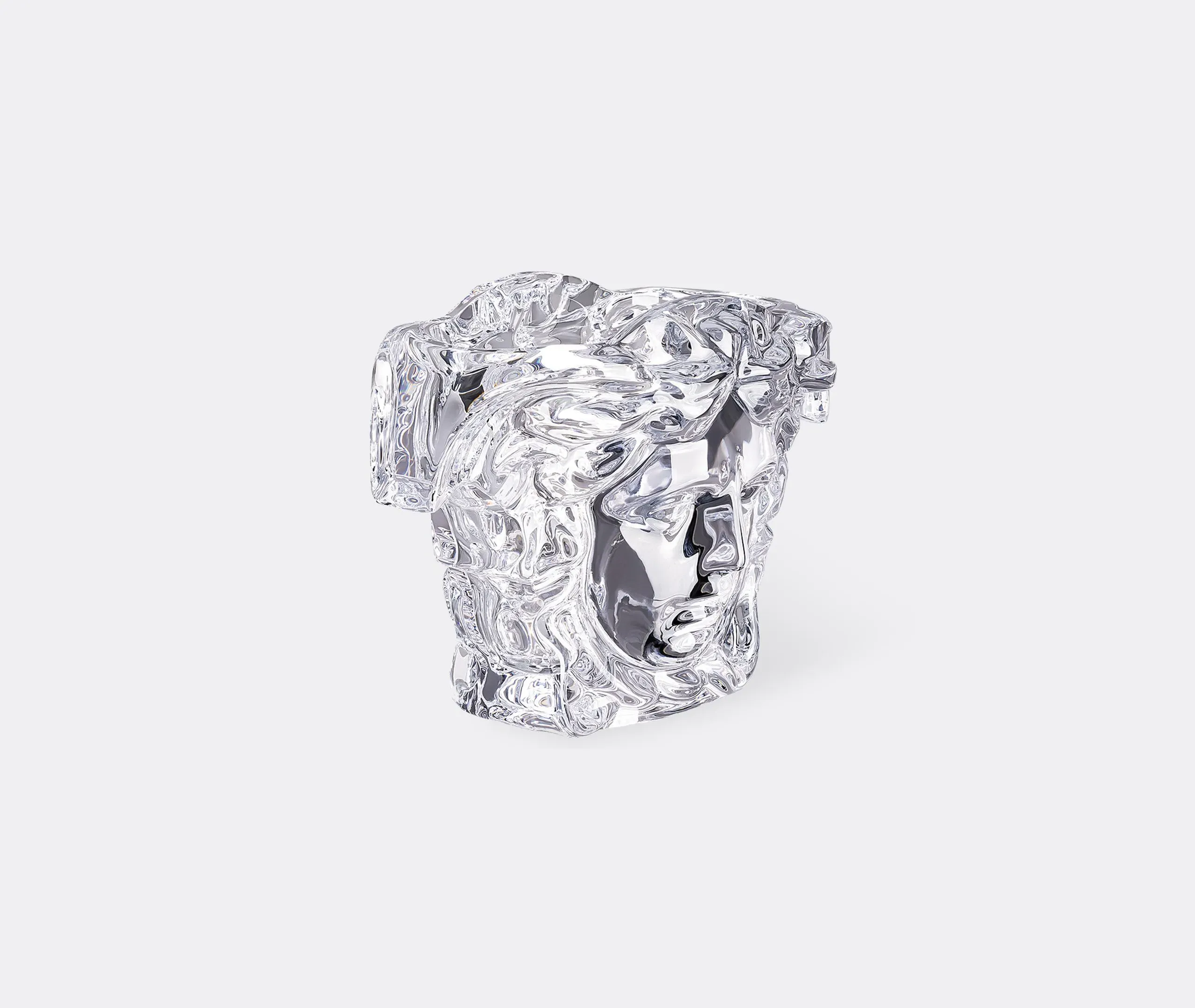 Grande Vase with Medusa Motif - Clear, Crystal