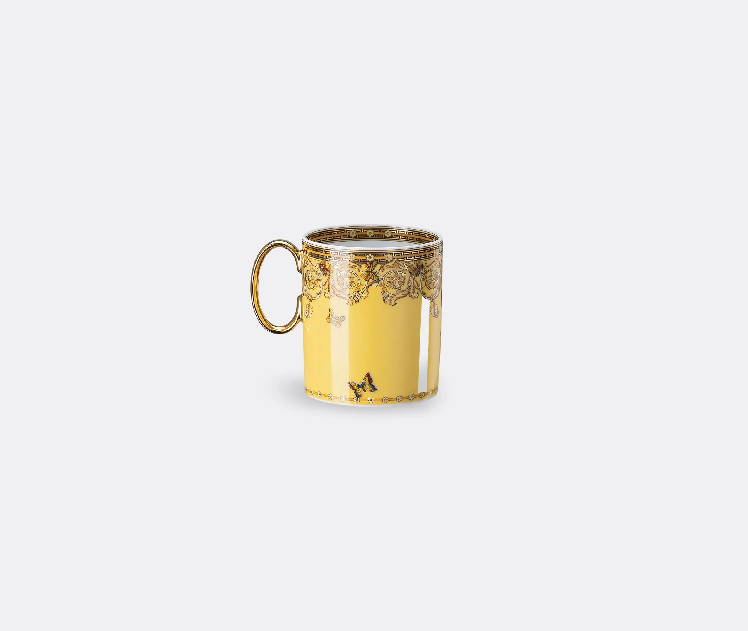 Handled Mug Butterfly Design - Multicolor, Porcelain