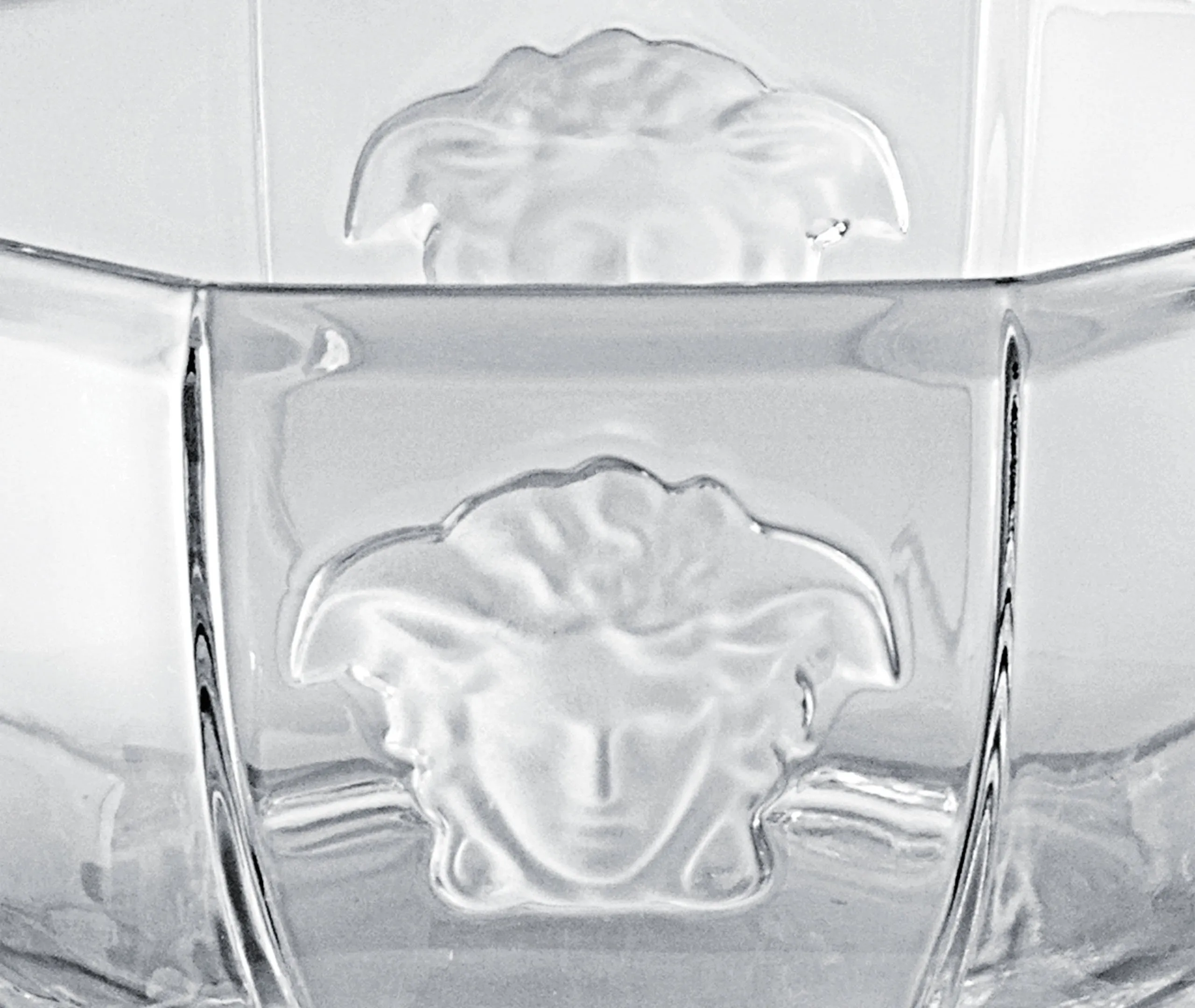 Large Dish with Medusa Design - Clear, Crystal