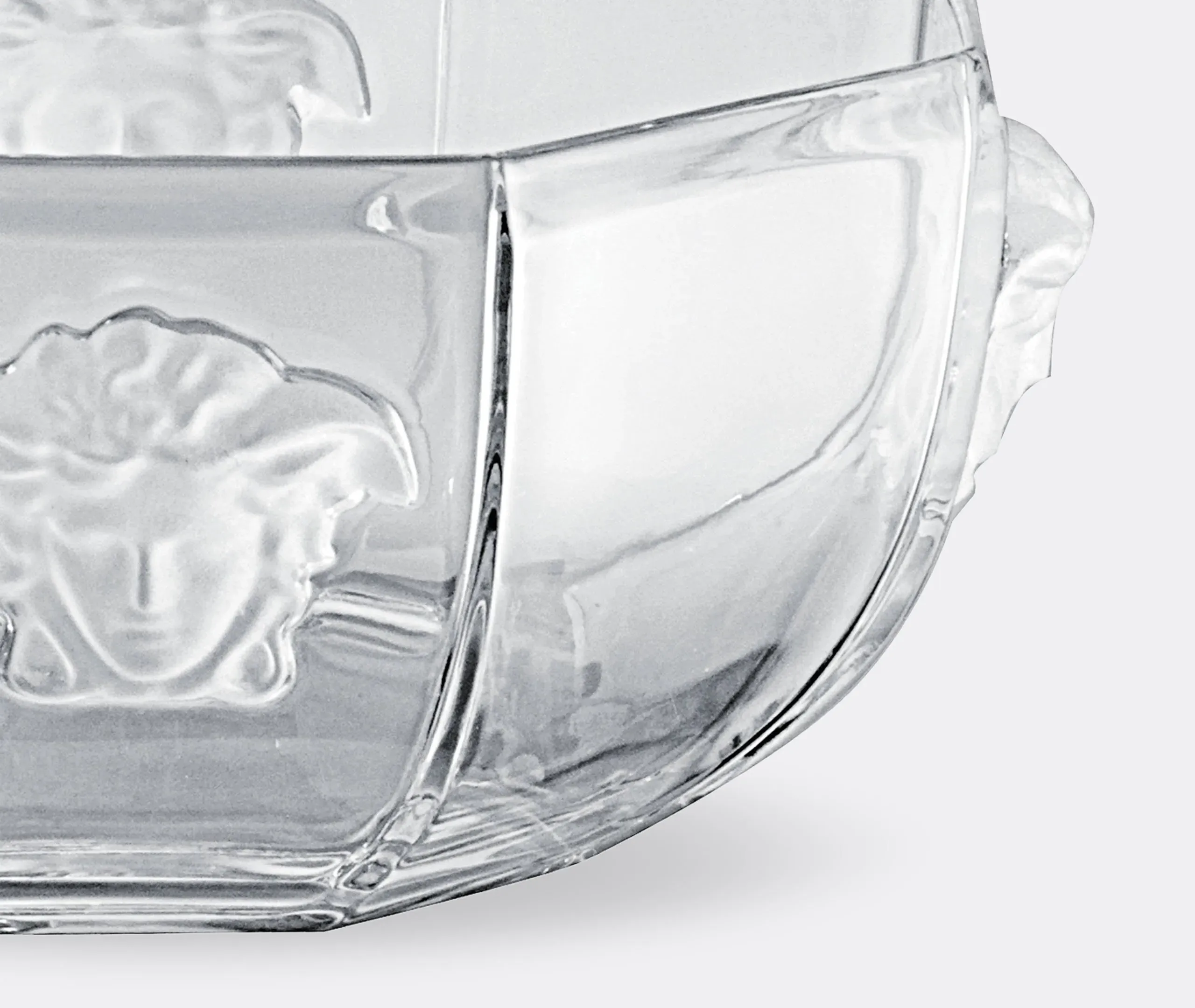 Large Dish with Medusa Design - Clear, Crystal