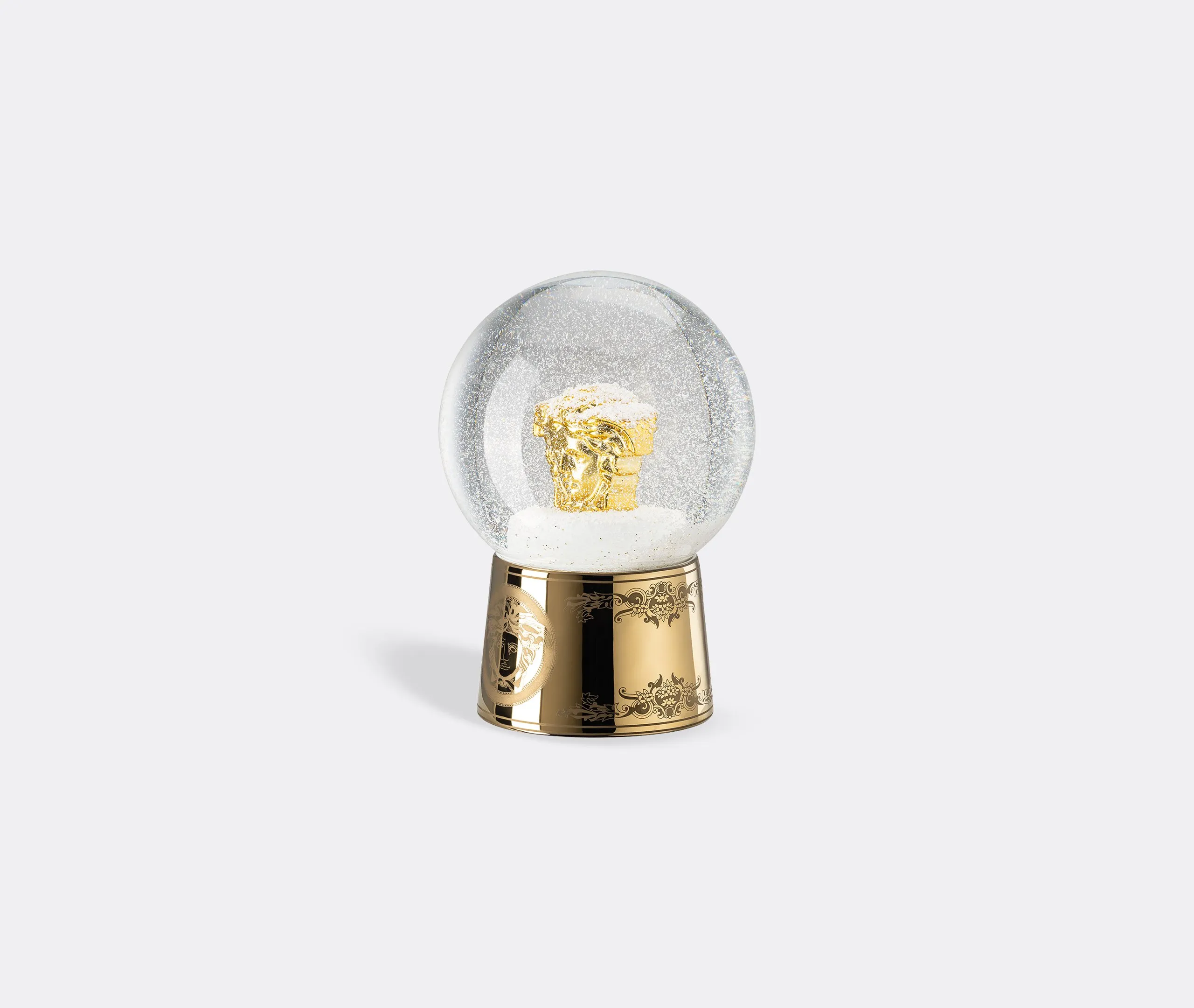 Large Snow Sphere Decorative Object - Gold, Glass