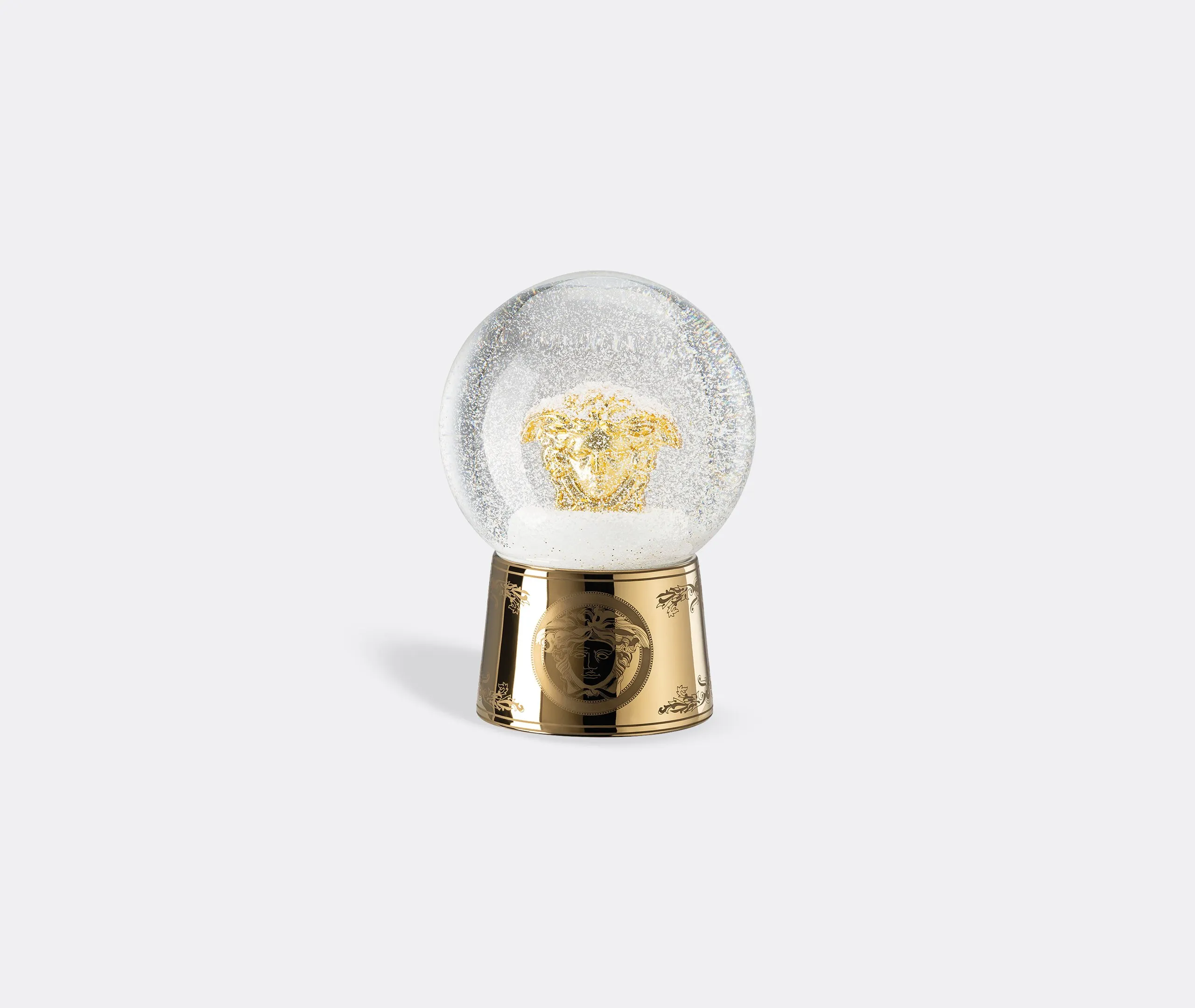 Large Snow Sphere Decorative Object - Gold, Glass