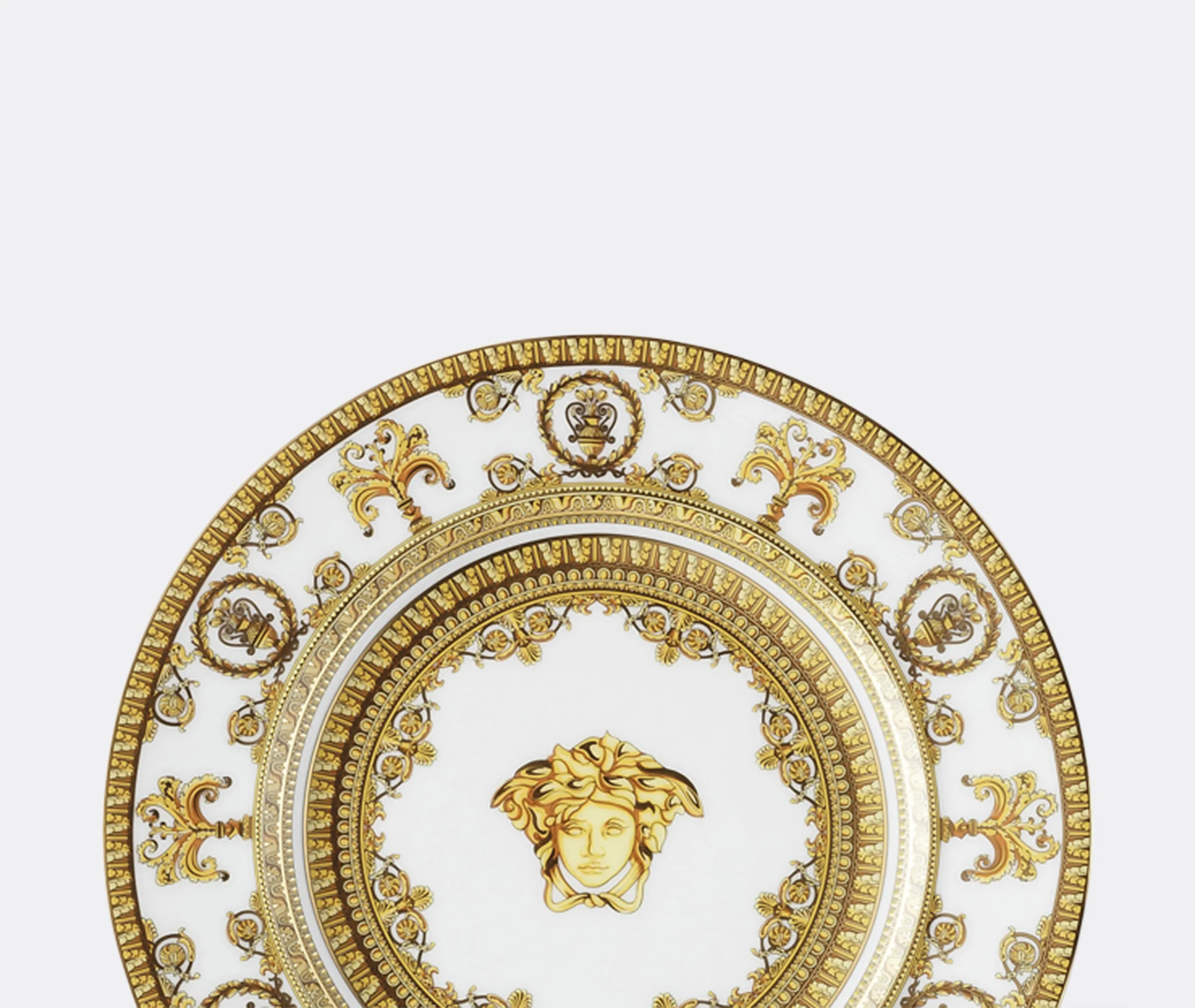Medium Plate Baroque Design - Multicolor, Porcelain