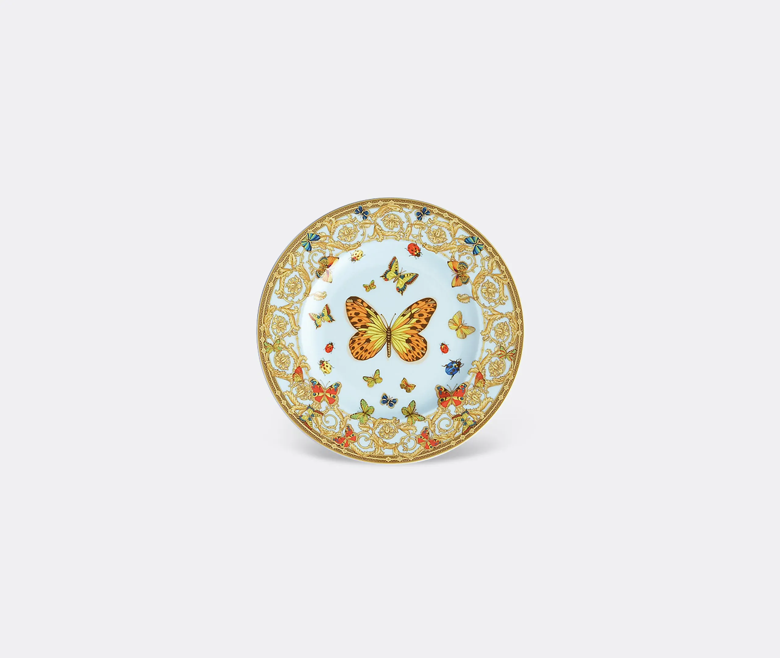 Medium Plate Garden Design - Multicolor, Porcelain