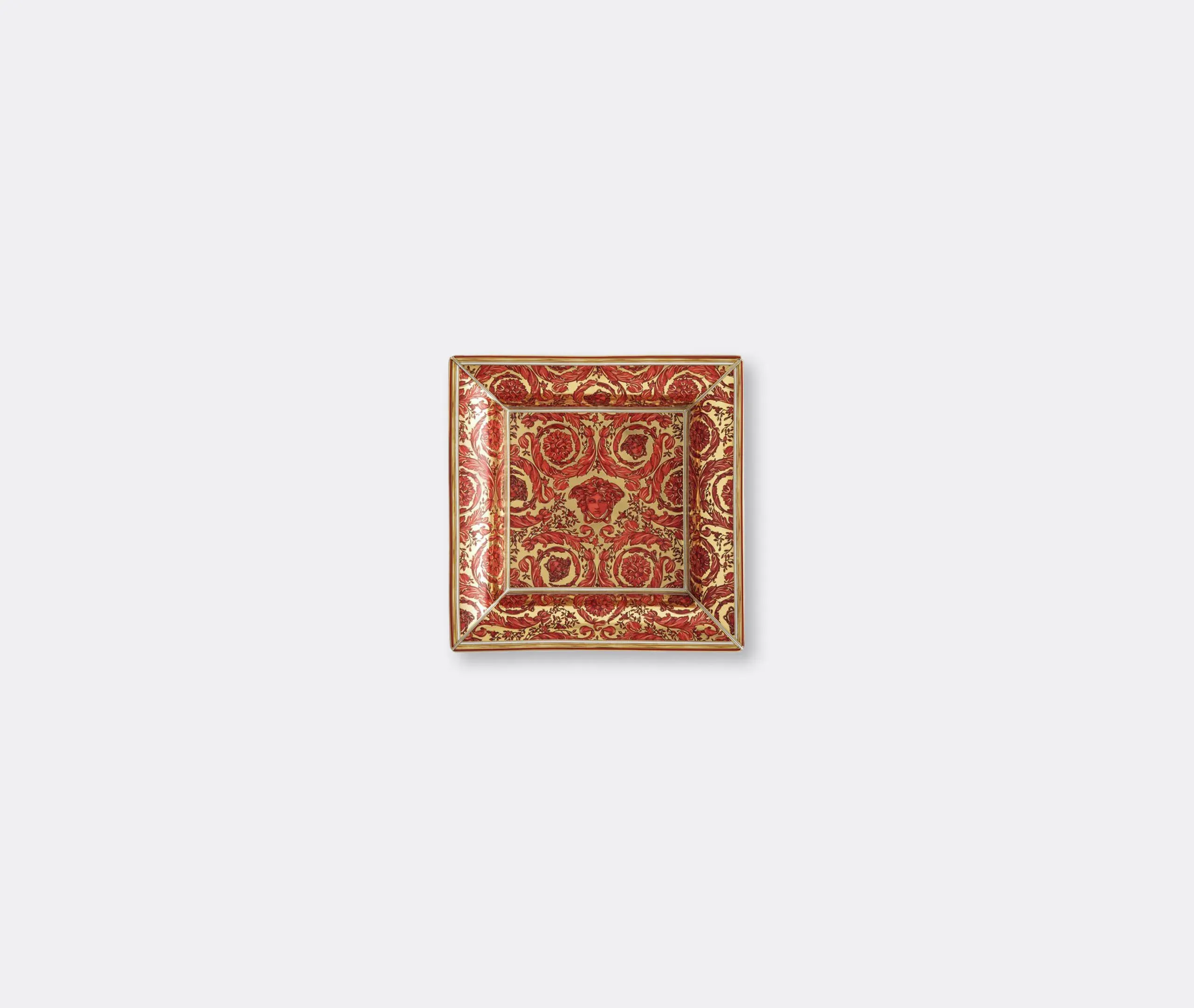 Medium Square Dish - Red, Porcelain