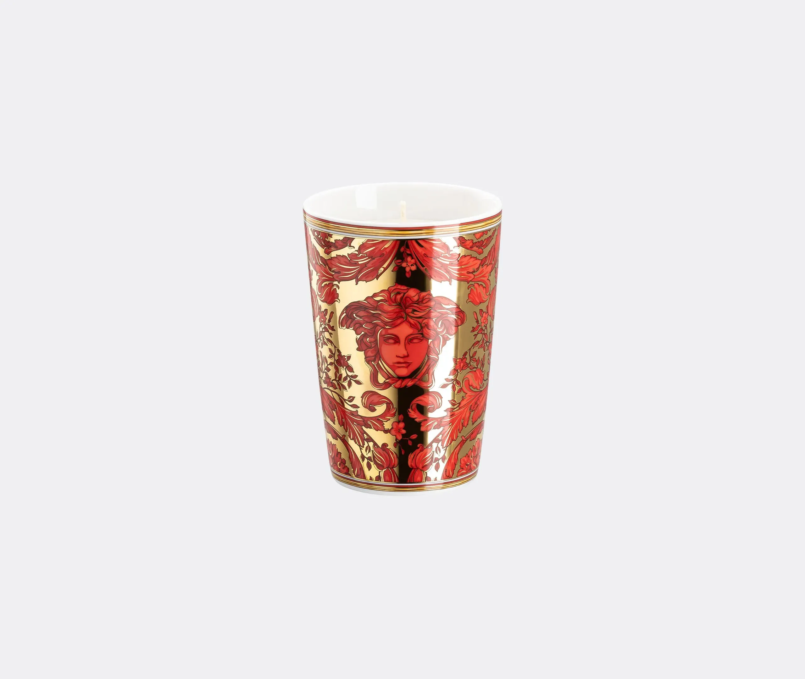 Medusa Garland Candle with Lid - Red, Porcelain