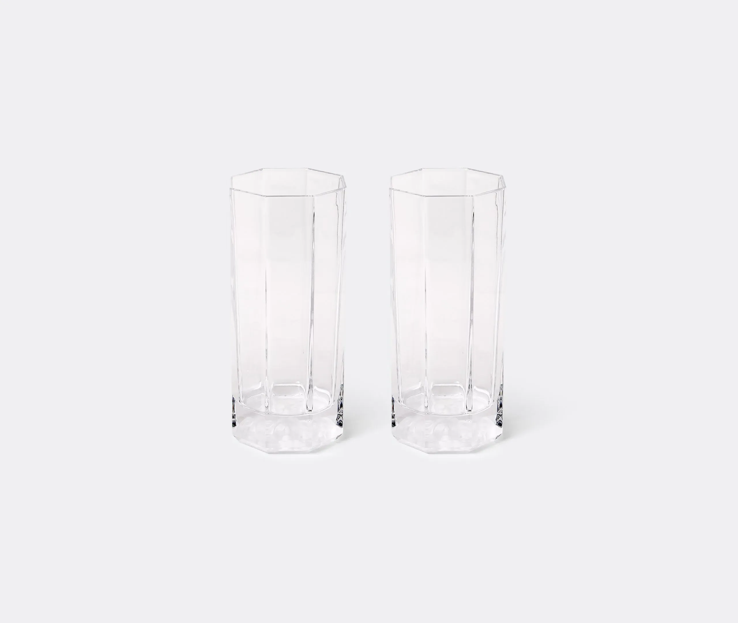 Medusa Lumiere Long Glasses Set of Two - Transparent