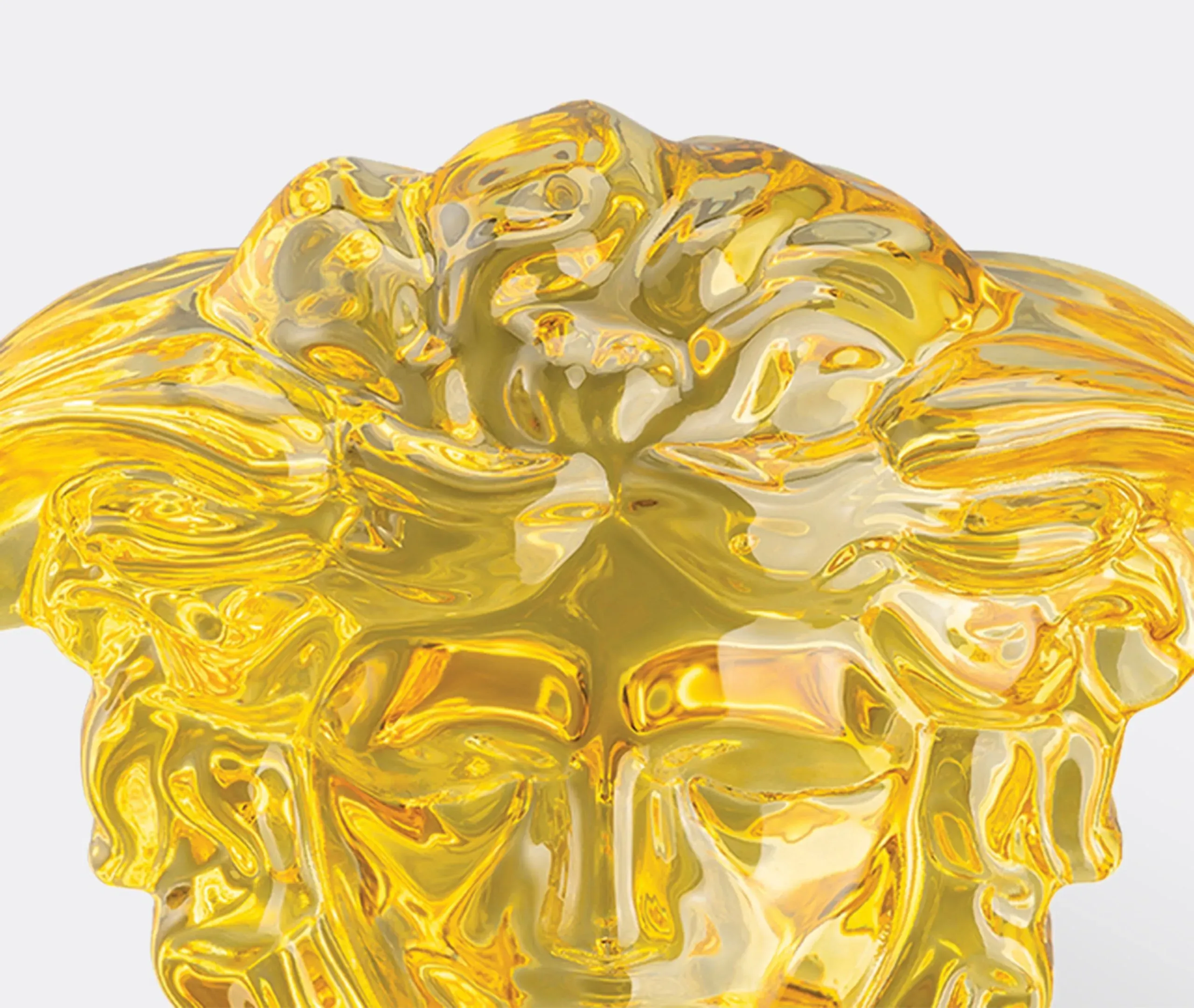 Medusa Paperweight - Amber, Crystal