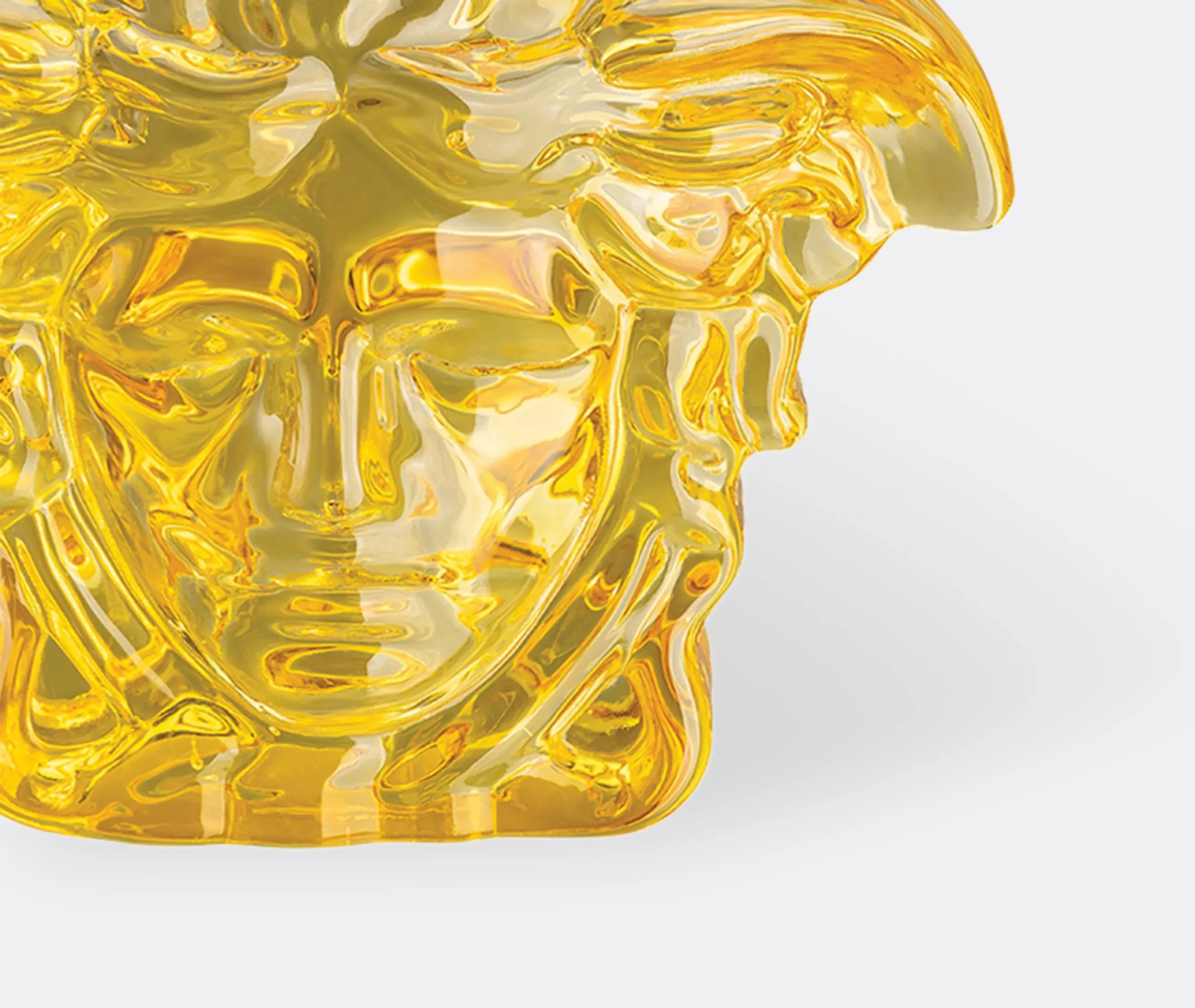 Medusa Paperweight - Amber, Crystal