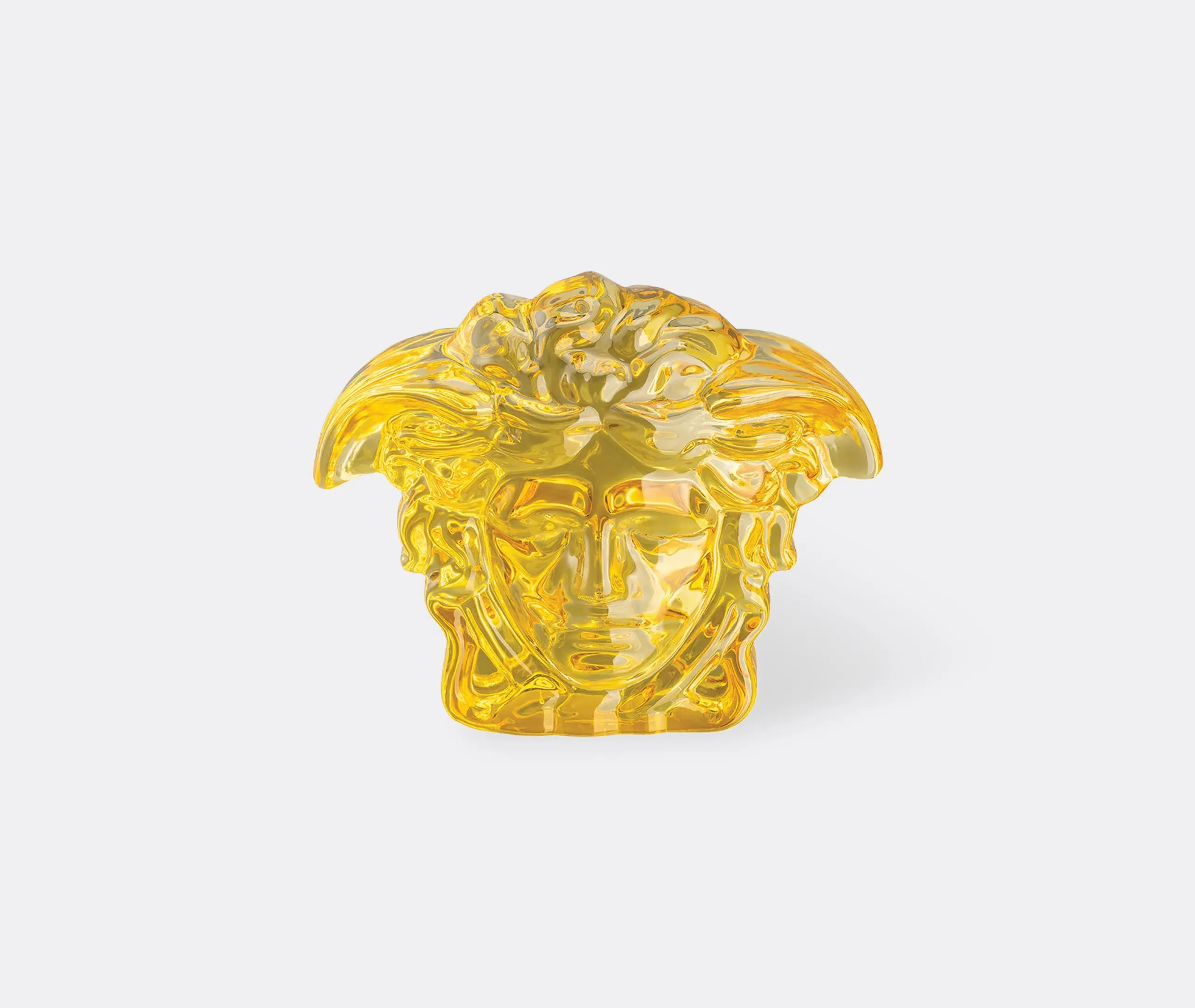 Medusa Paperweight - Amber, Crystal