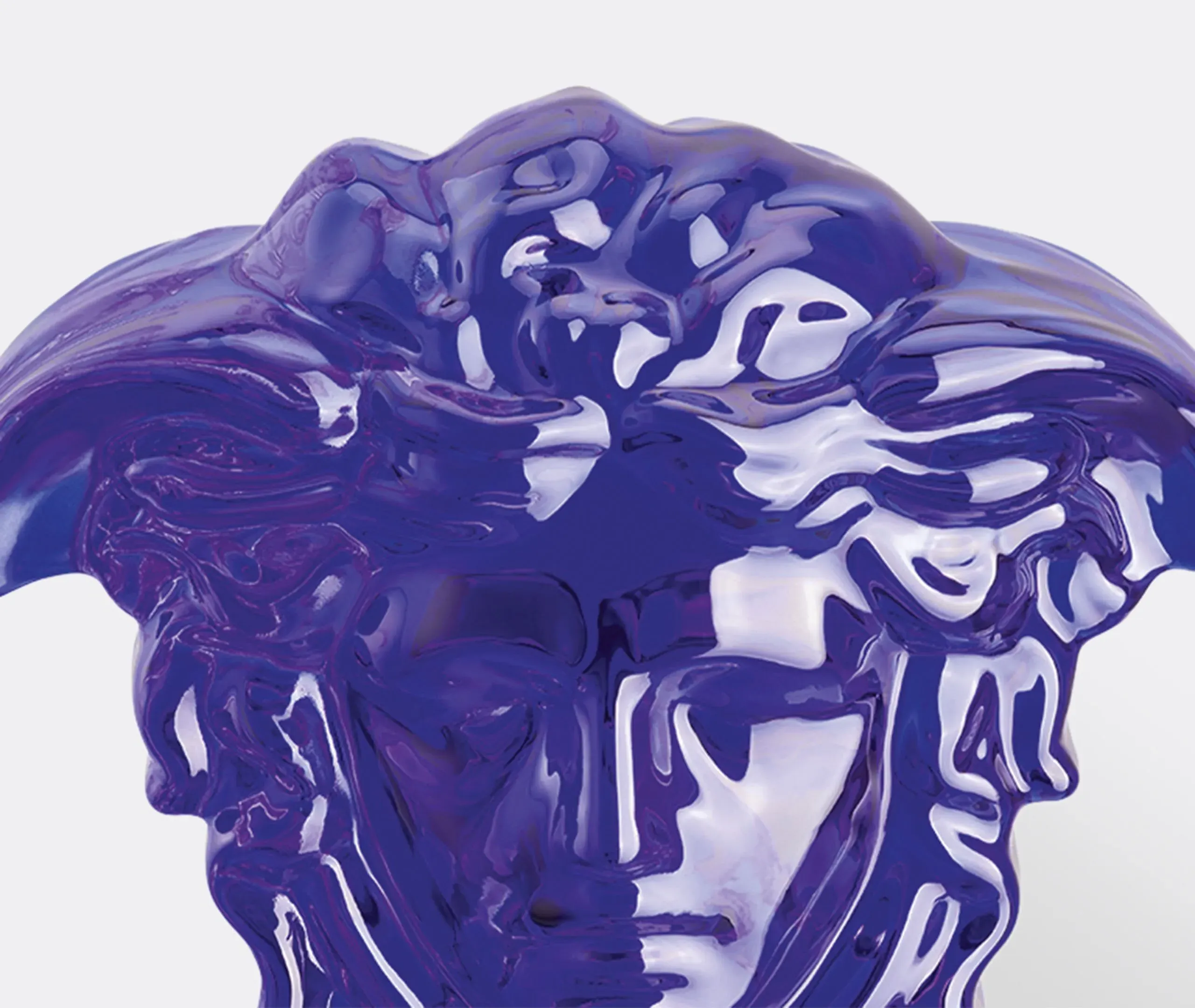 Medusa Paperweight - Blue, Crystal