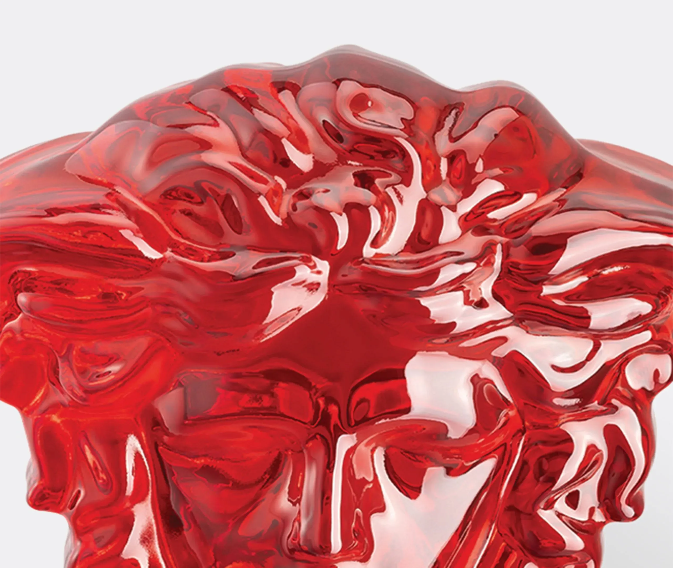 Medusa Paperweight - Red, Crystal