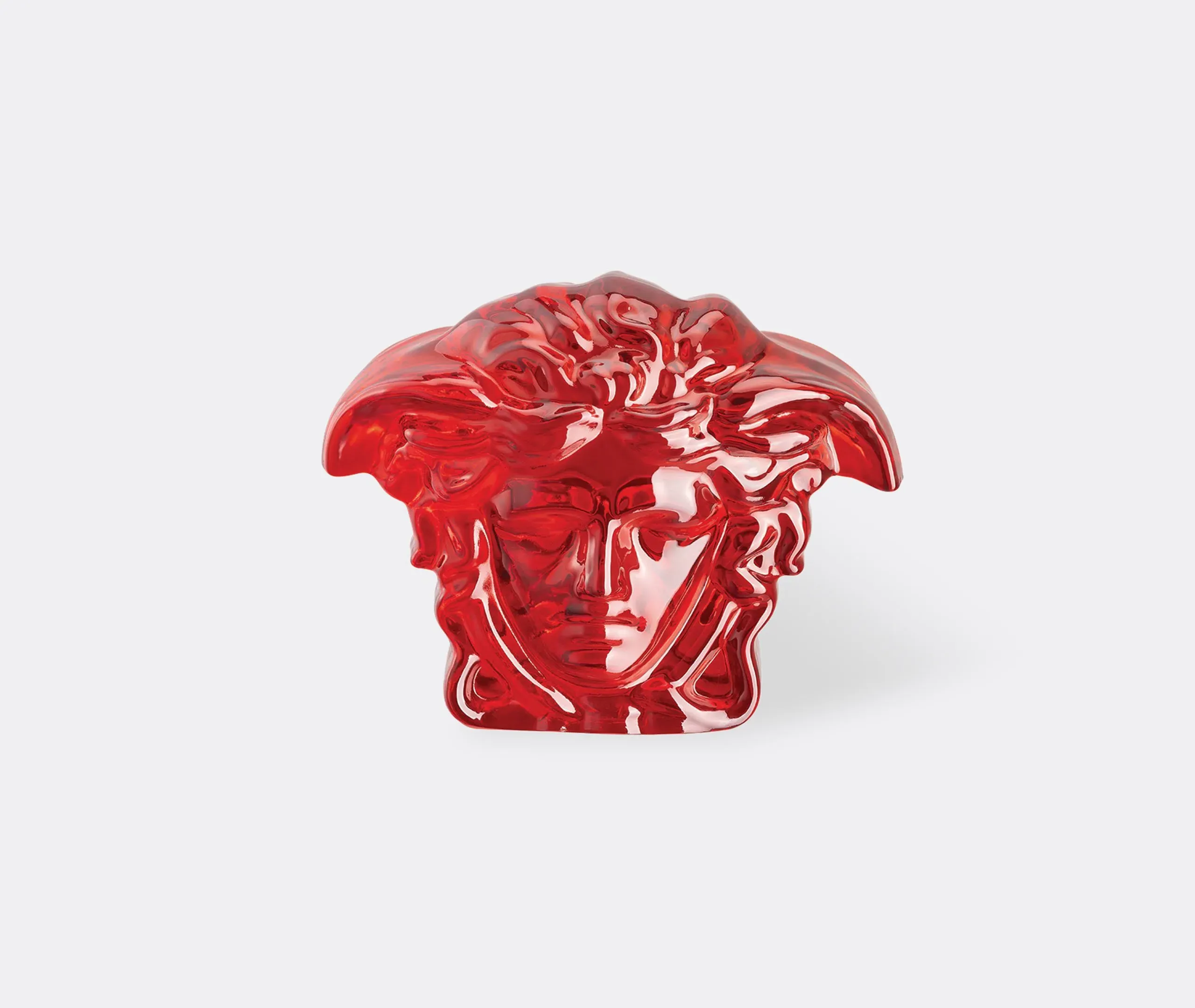 Medusa Paperweight - Red, Crystal