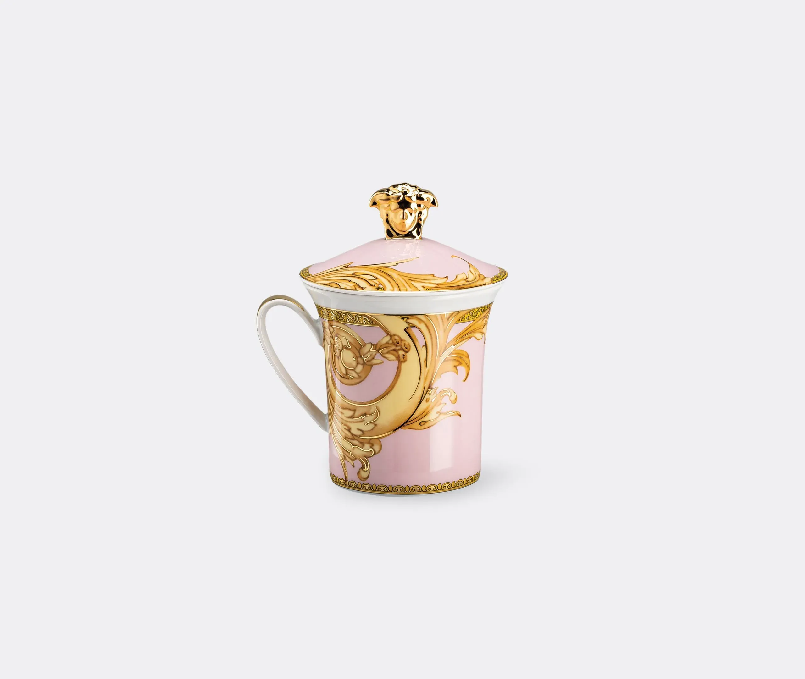 Mug with Lid - Pink, Porcelain image
