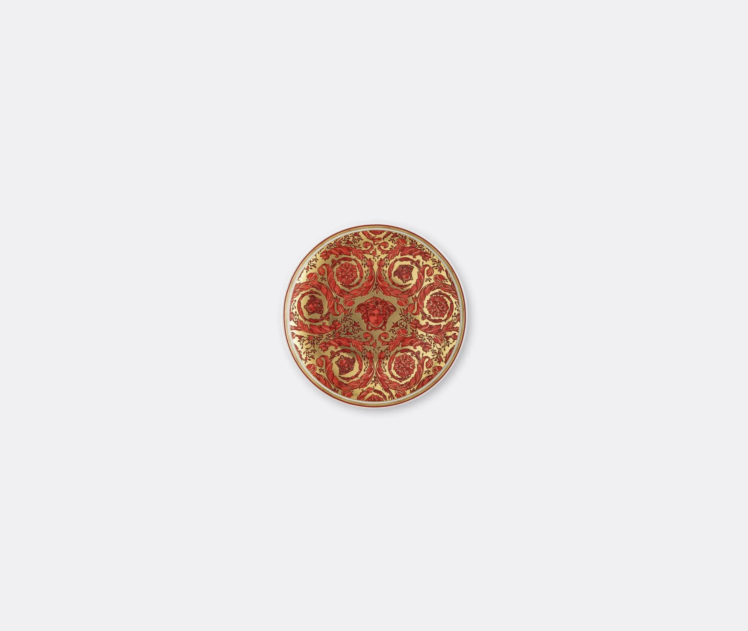 Round Bread Plate - Red, Porcelain image