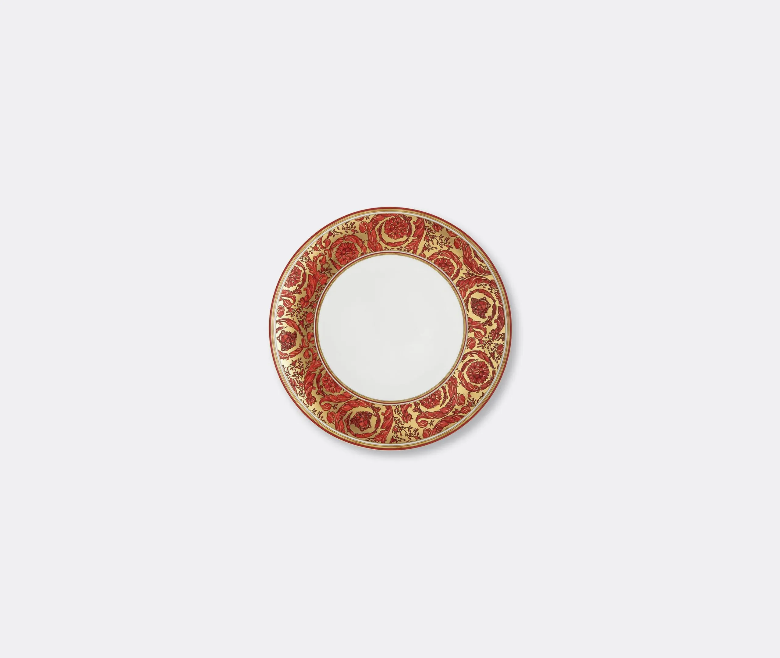 Round Dinner Plate - Red, Porcelain
