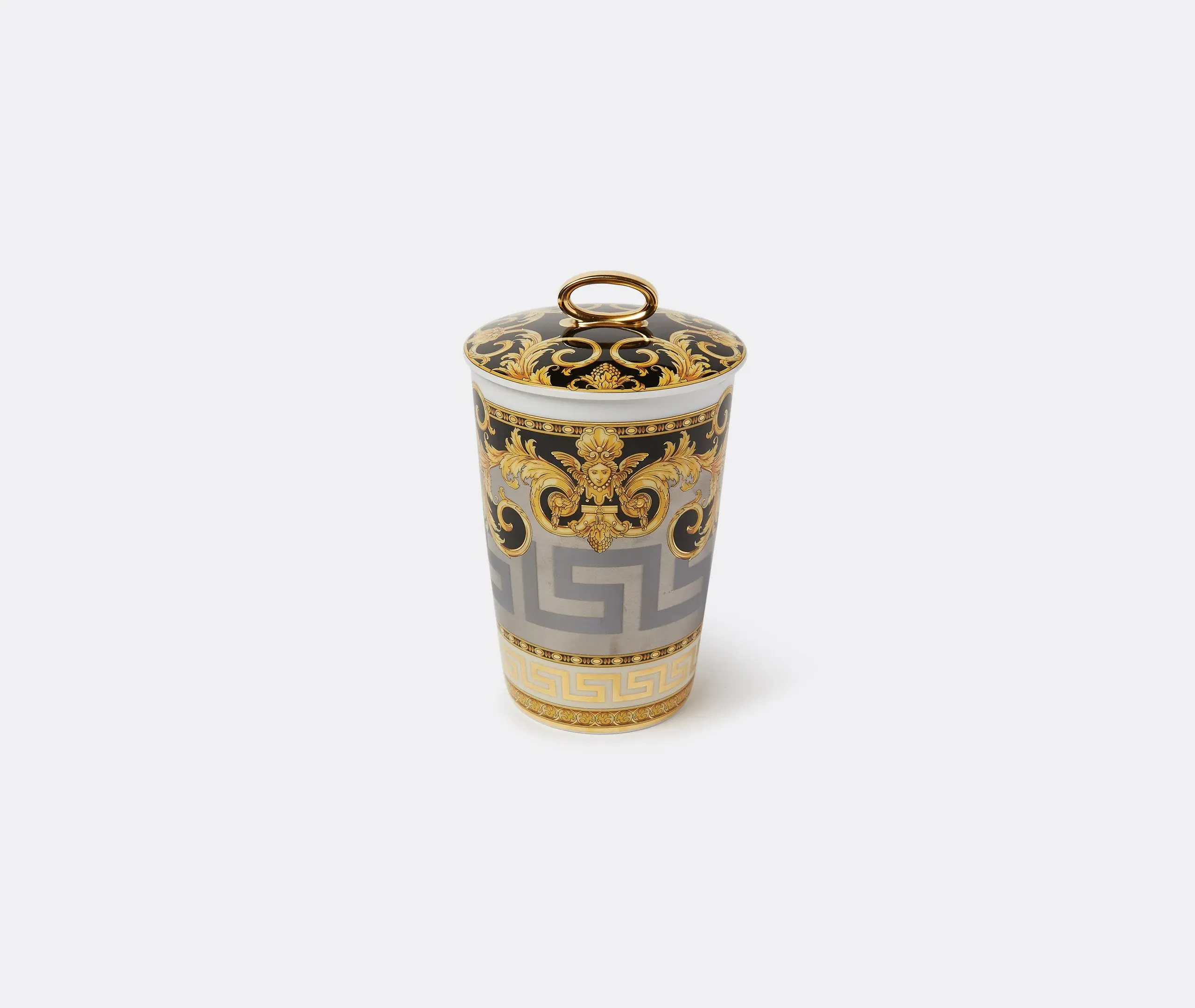 Scented Candle Baroque Design - Multicolor, Porcelain