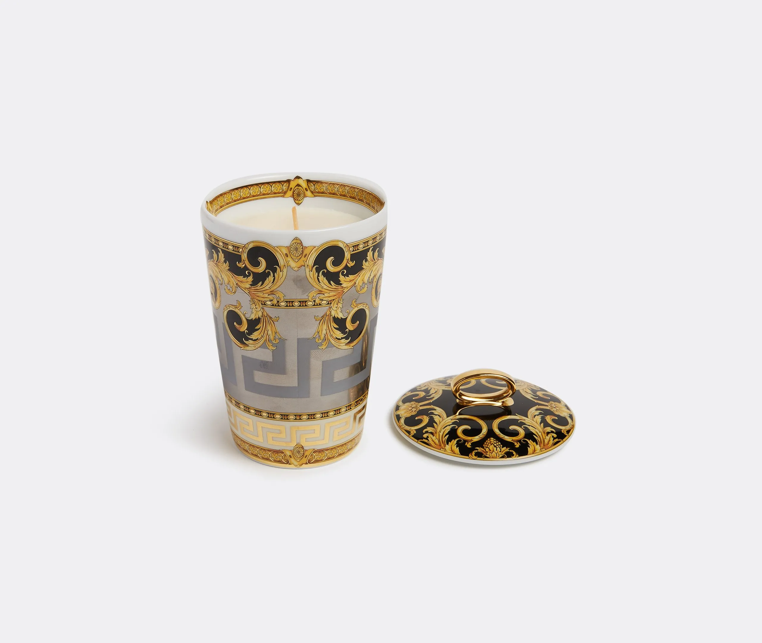 Scented Candle Baroque Design - Multicolor, Porcelain