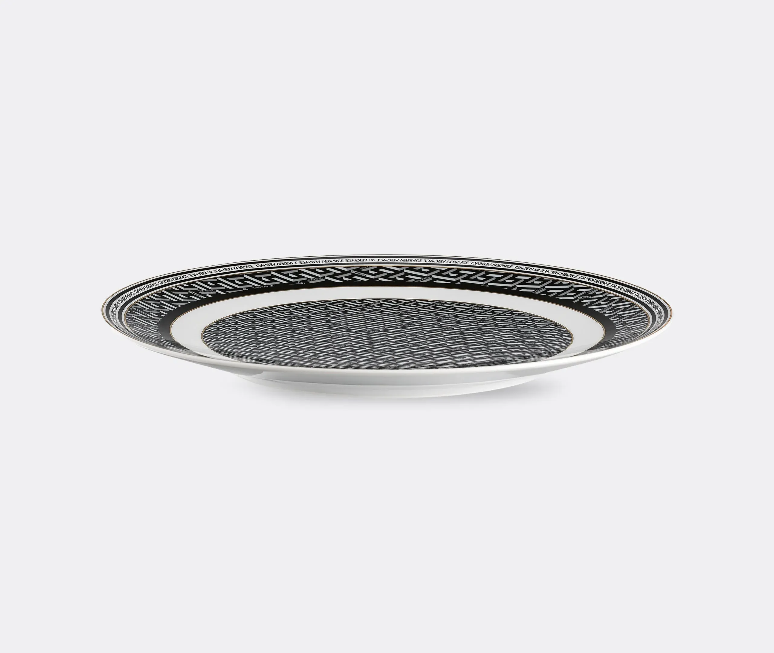 Service Plate - Black, Porcelain