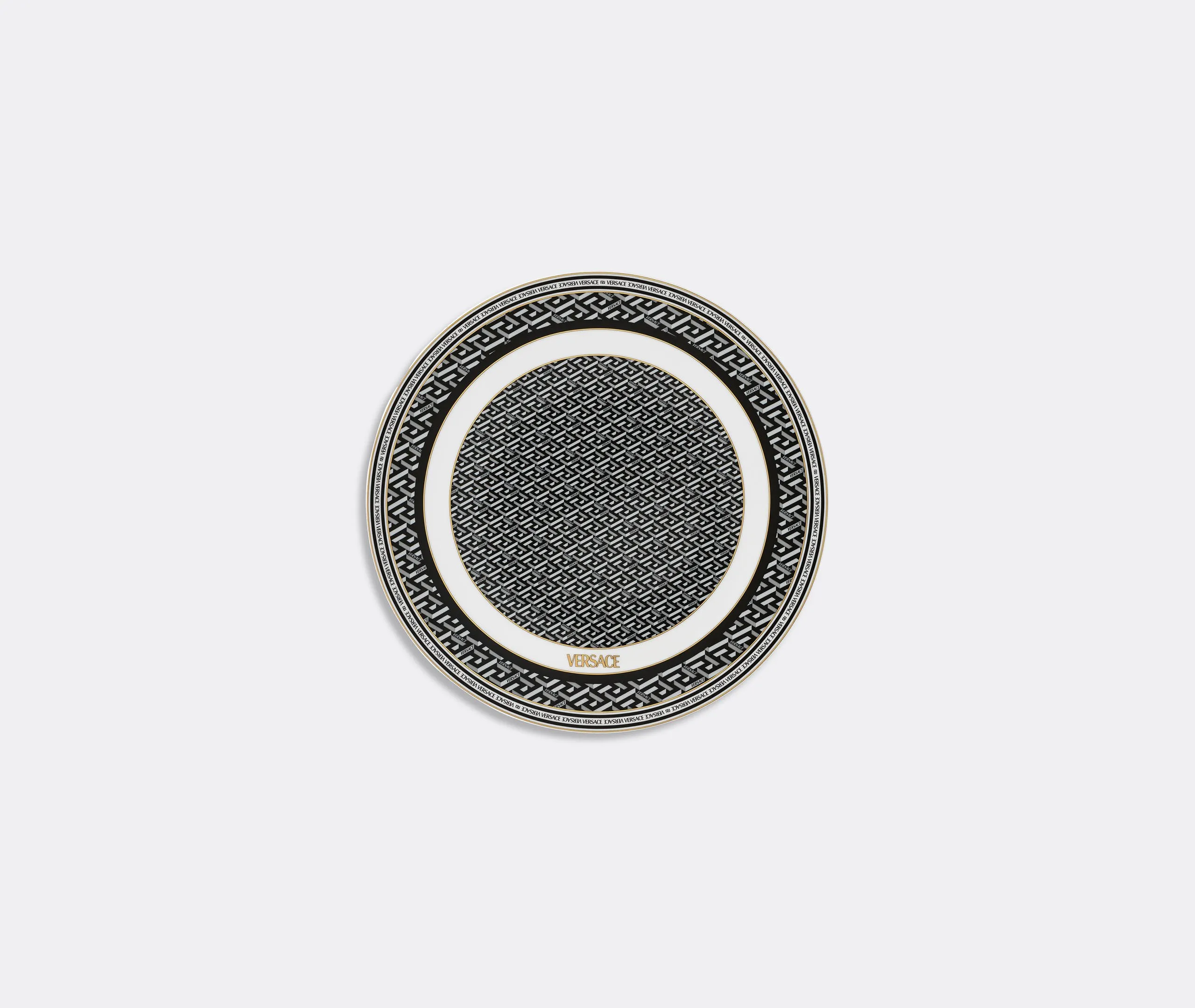 Service Plate - Black, Porcelain