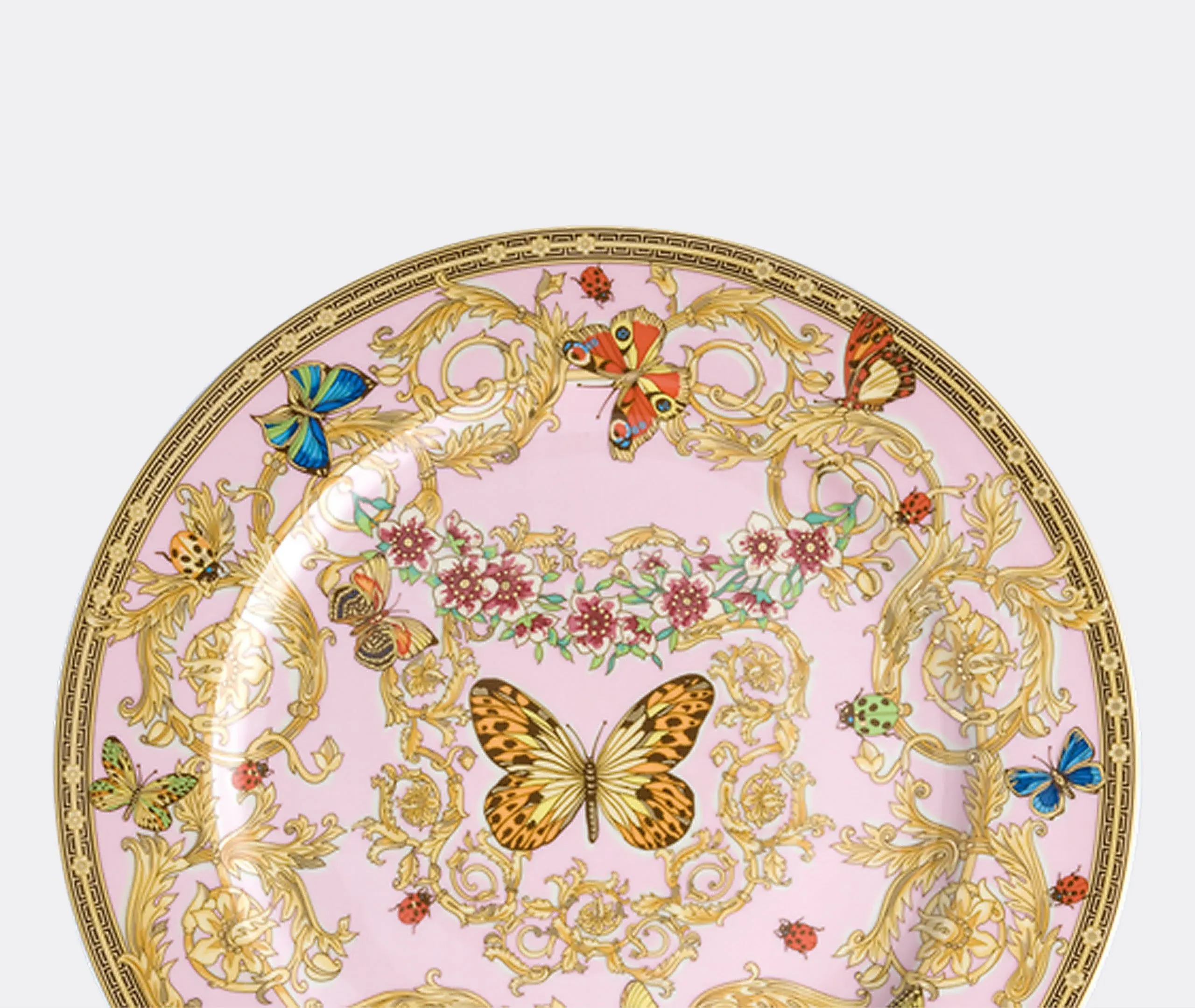 Service Plate Garden Design - Multicolor, Porcelain