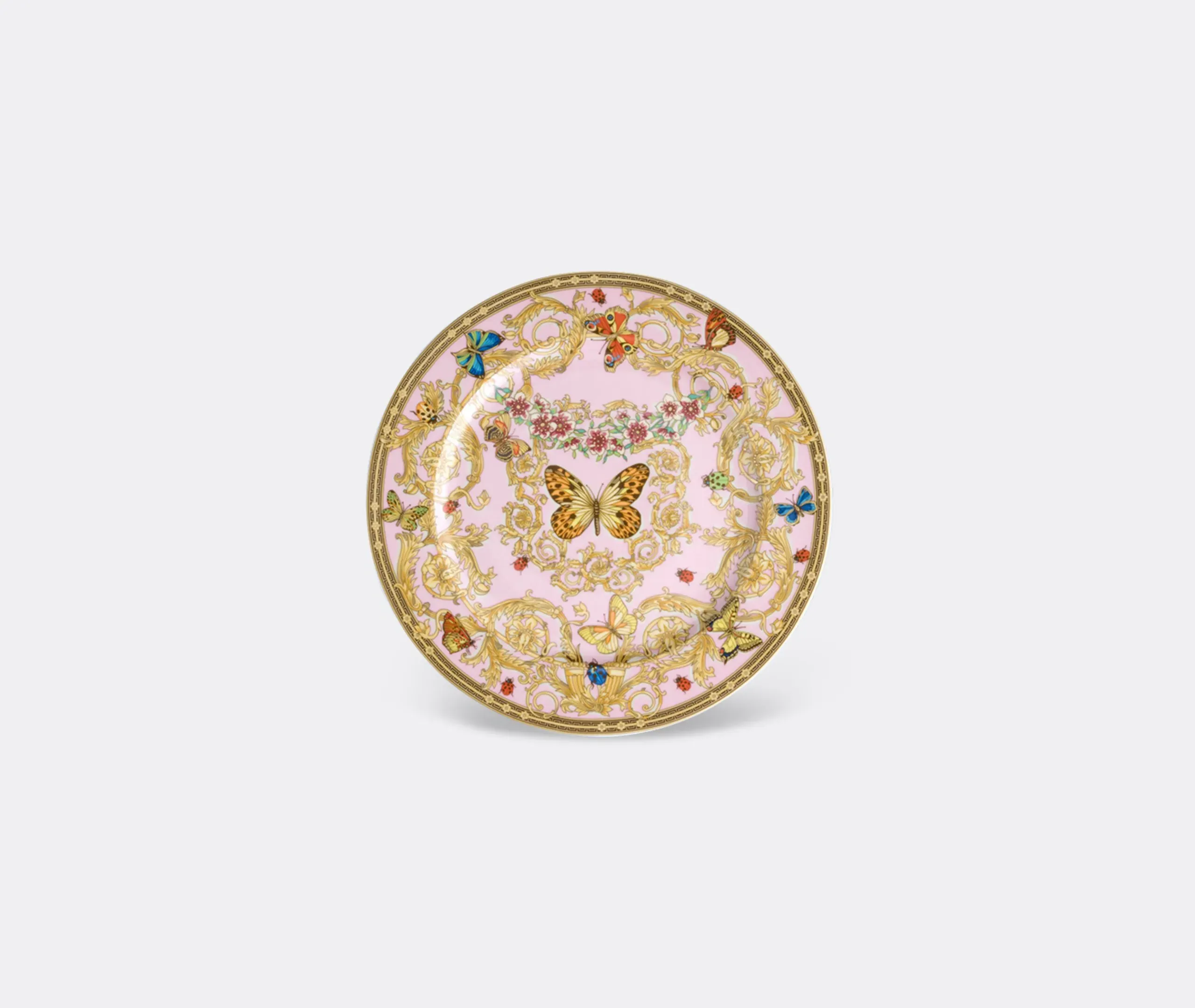 Service Plate Garden Design - Multicolor, Porcelain