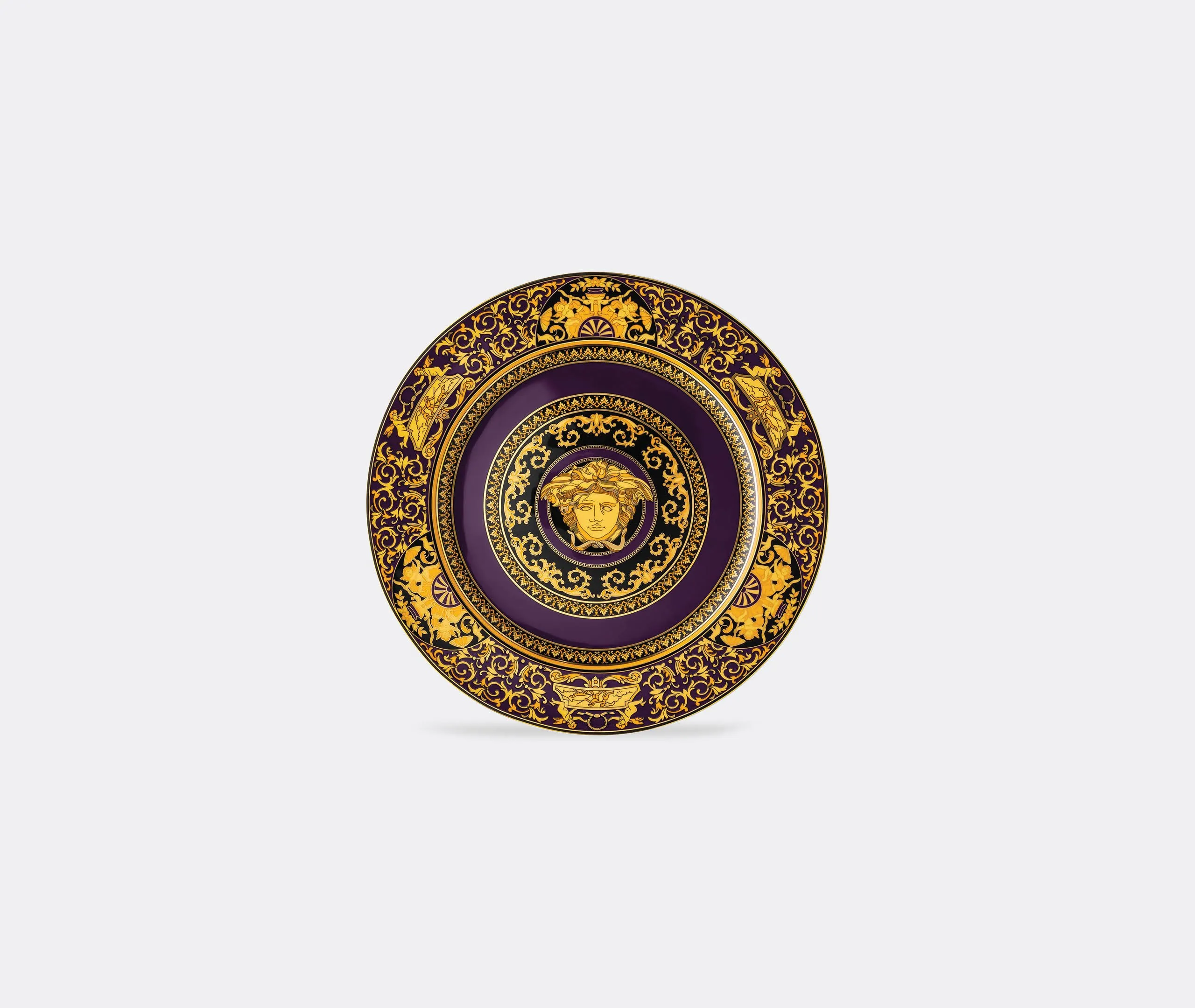 Service Plate with Medusa Motif - Violet, Porcelain
