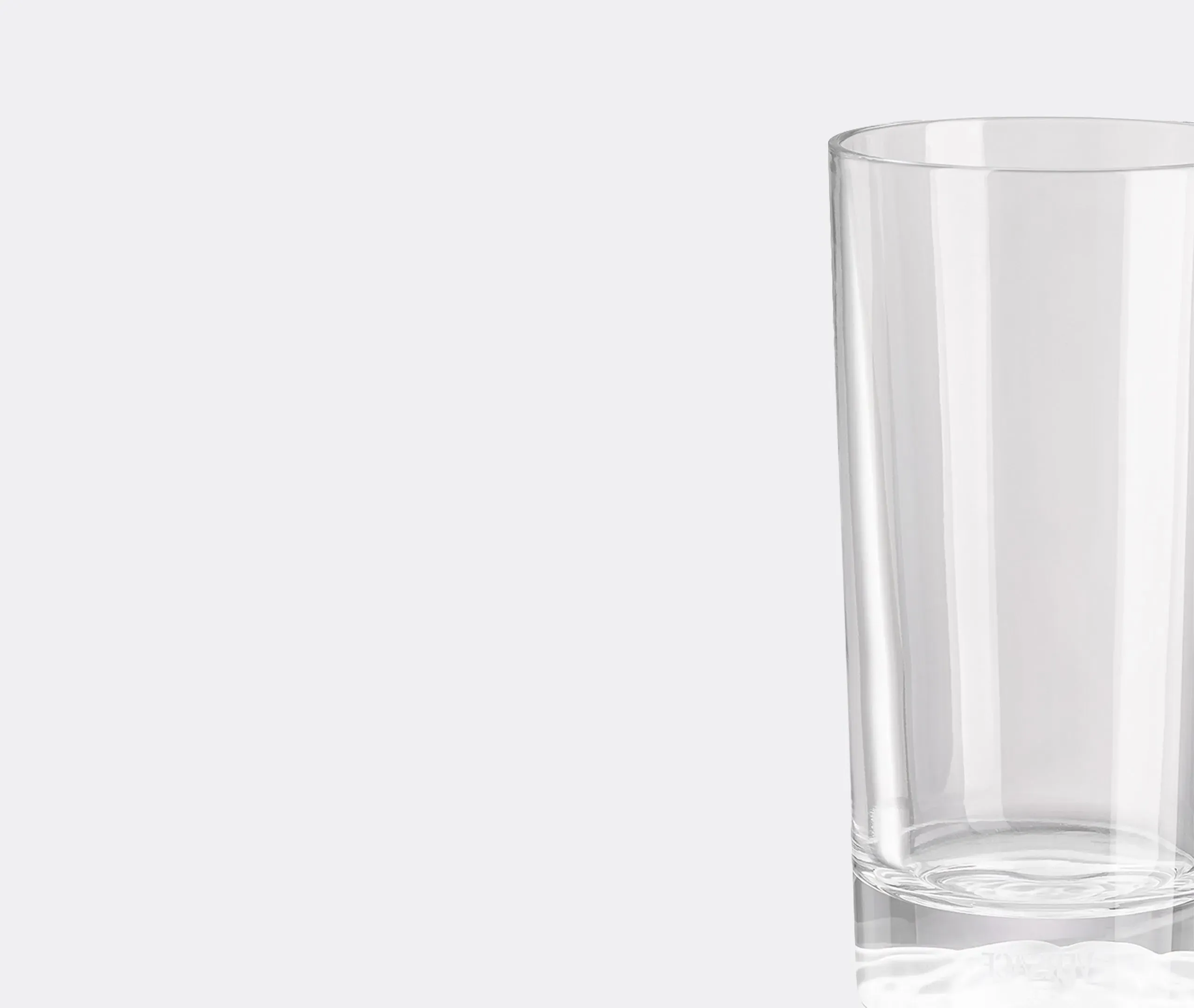 Set of 2 Long Drink Glasses - Clear, Crystal