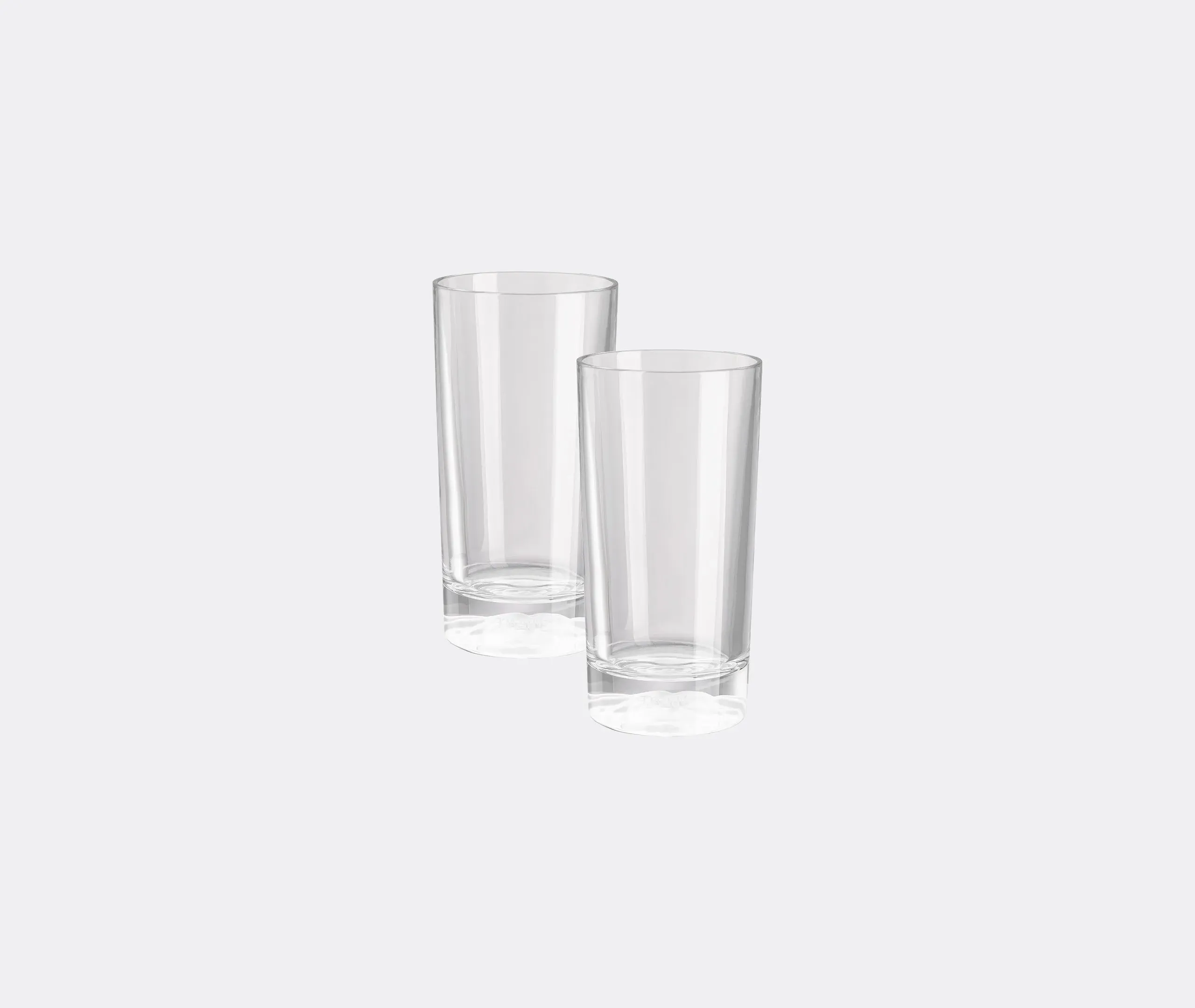 Set of 2 Long Drink Glasses - Clear, Crystal
