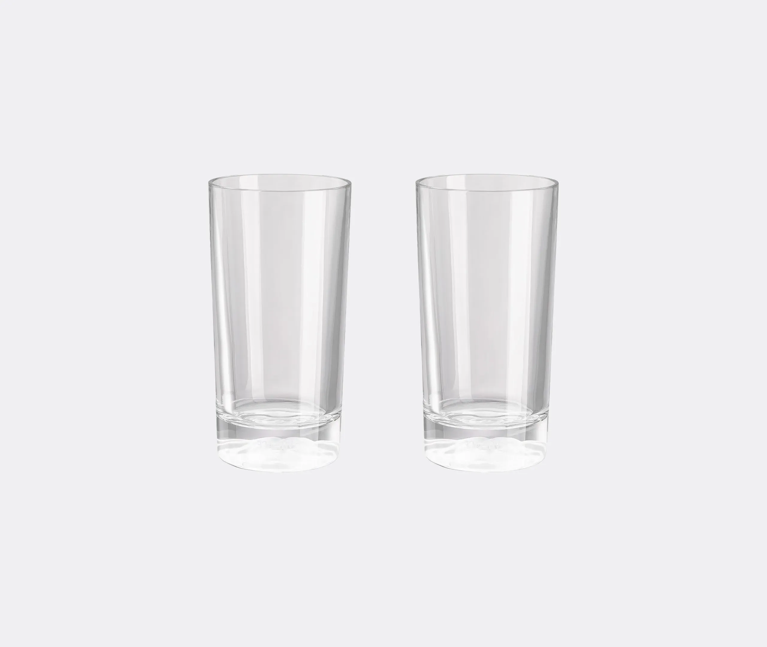 Set of 2 Long Drink Glasses - Clear, Crystal