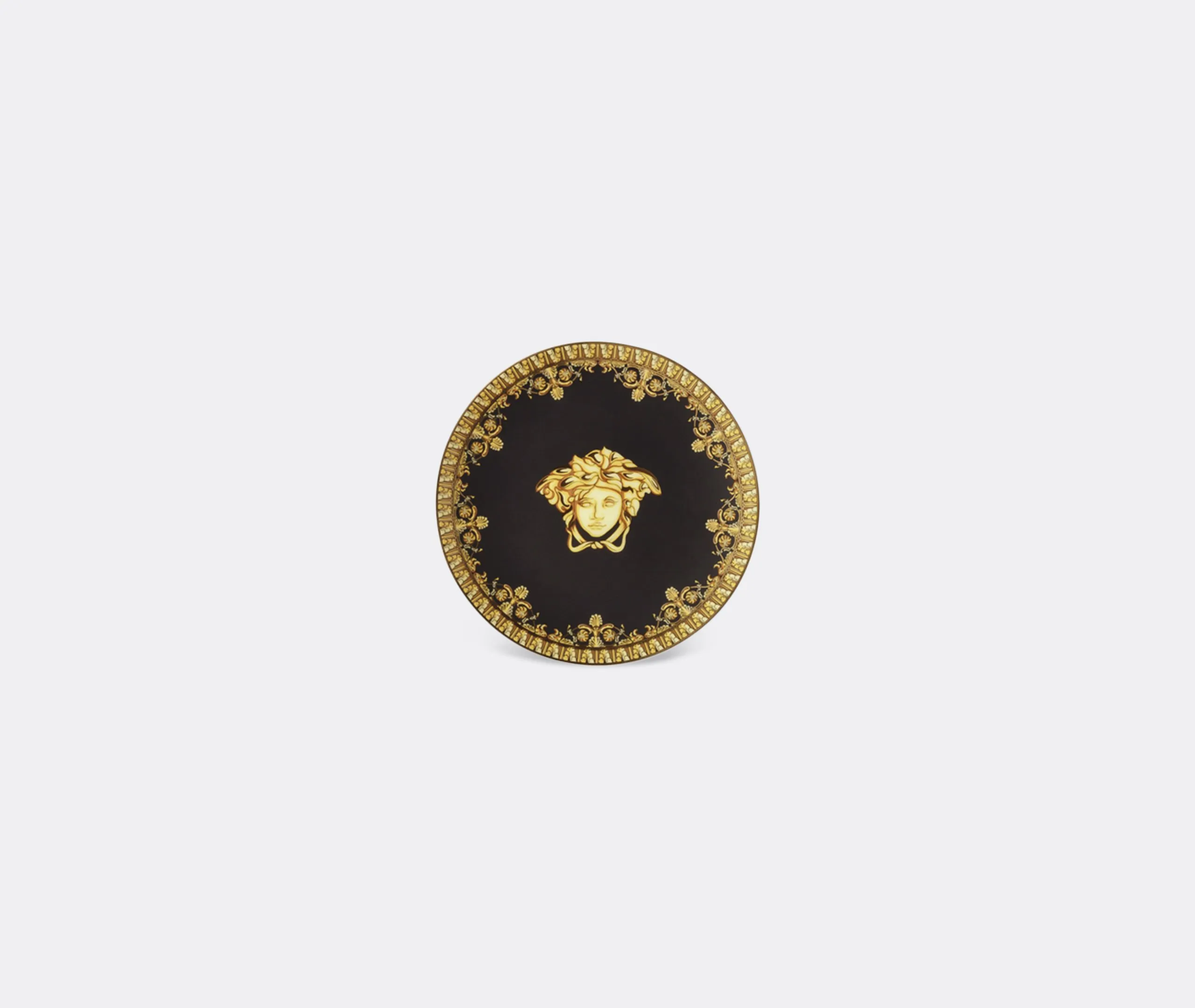 Small Plate Baroque Design - Black, Porcelain image