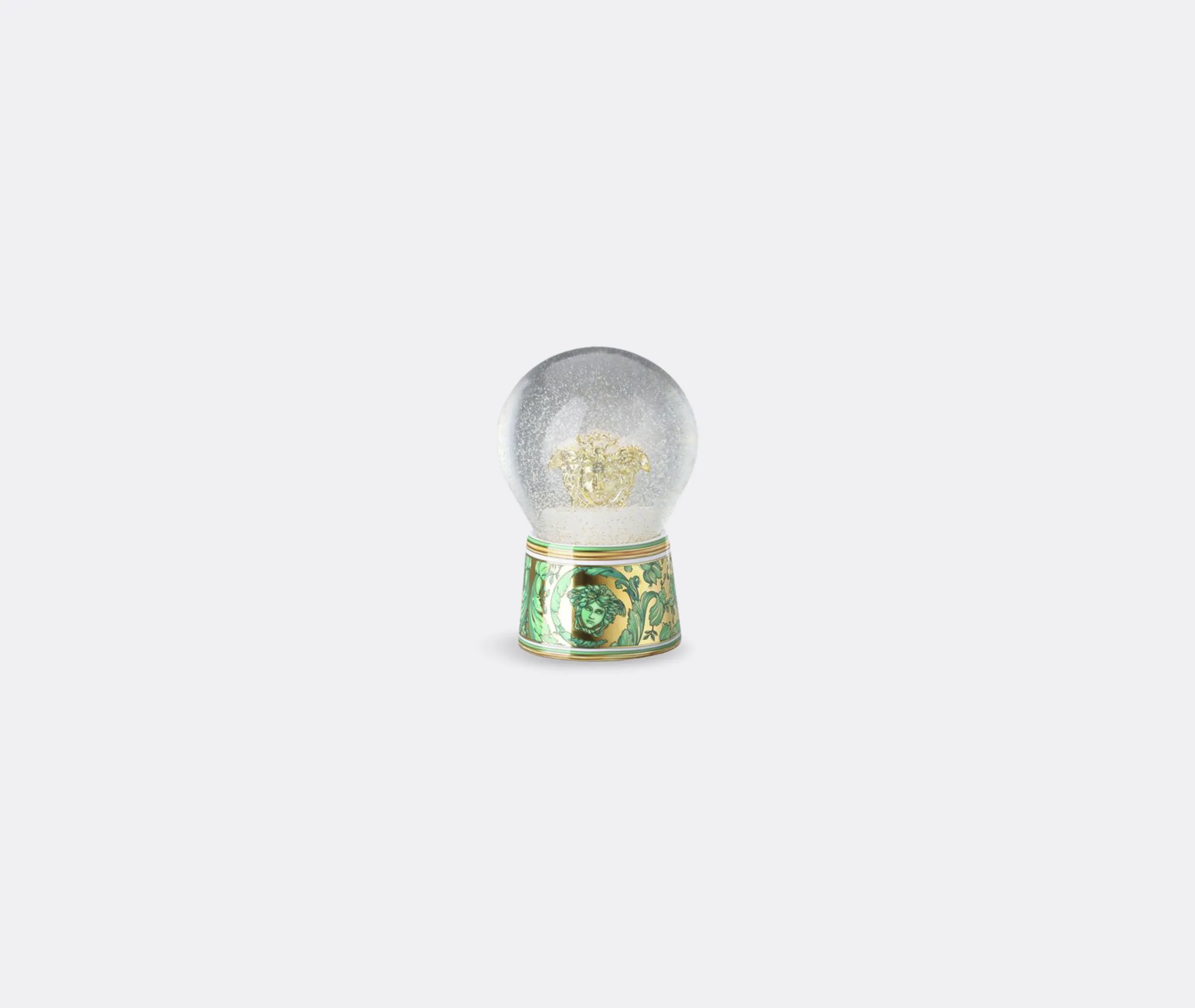 Small Snow Sphere Ornament - Green, Glass image