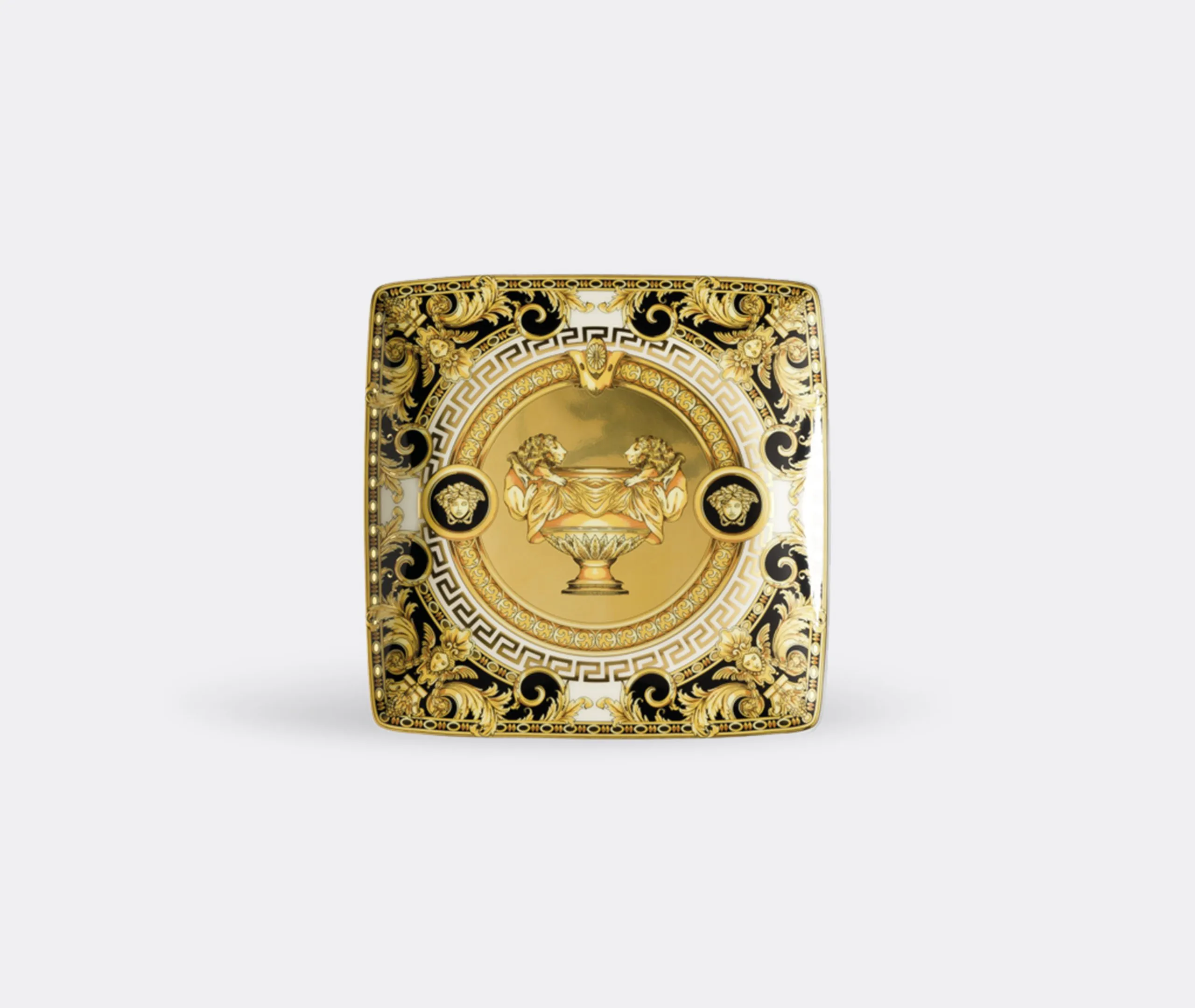 Square Bowl Baroque Design - Multicolor, Porcelain image