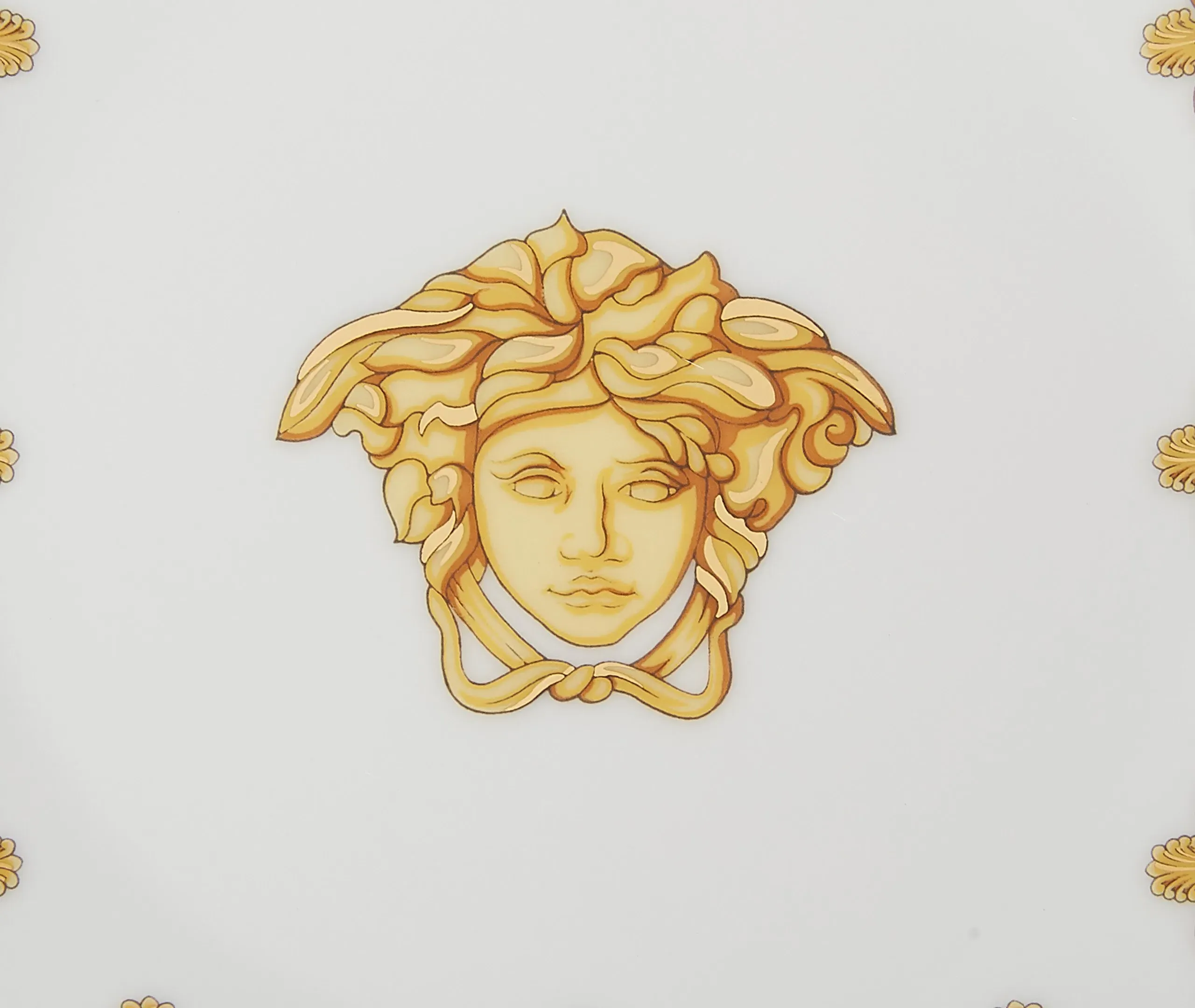 Square Serving Bowl - Gold, Porcelain