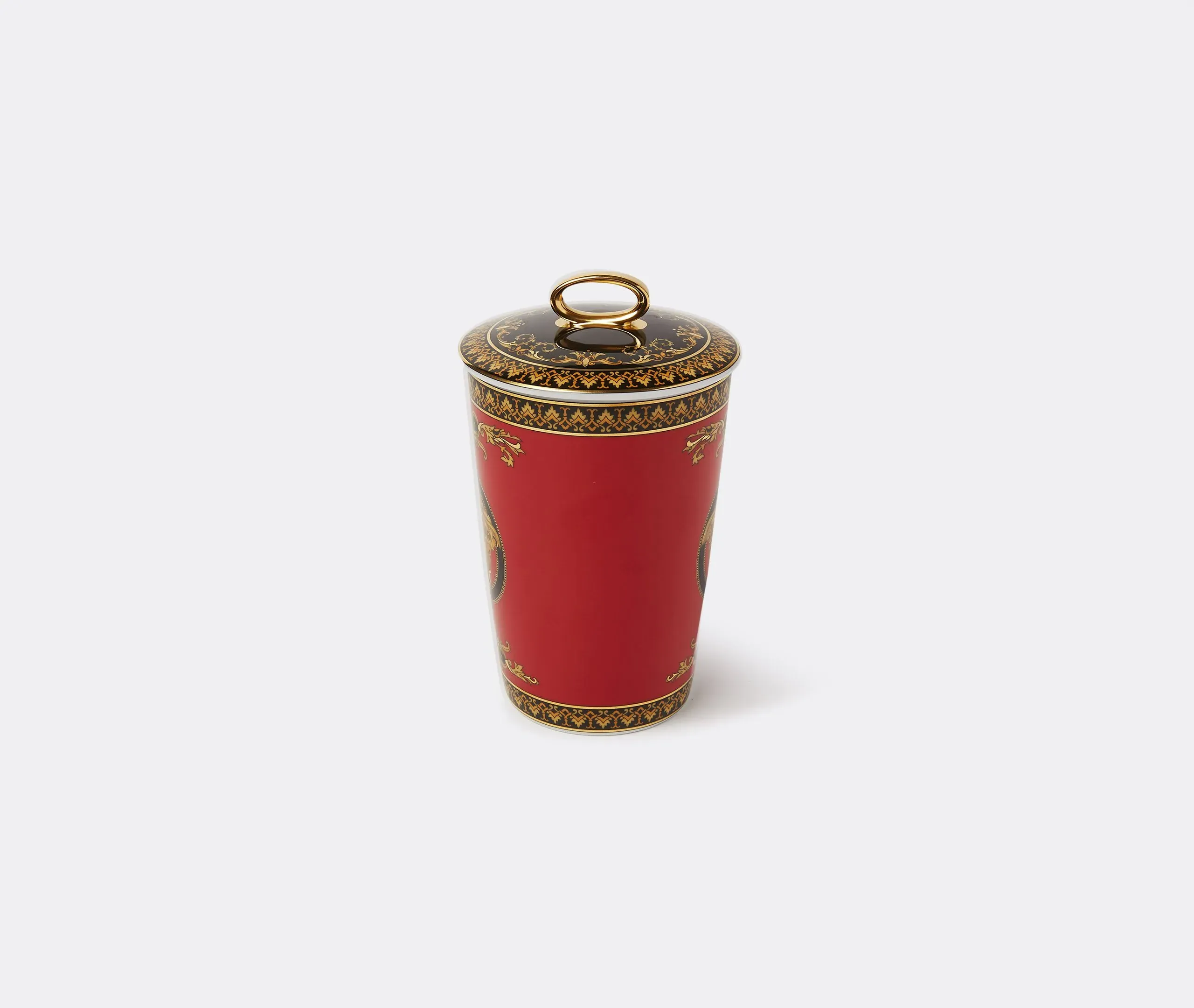 Table Candle with Scented Wax - Multicolor, Porcelain