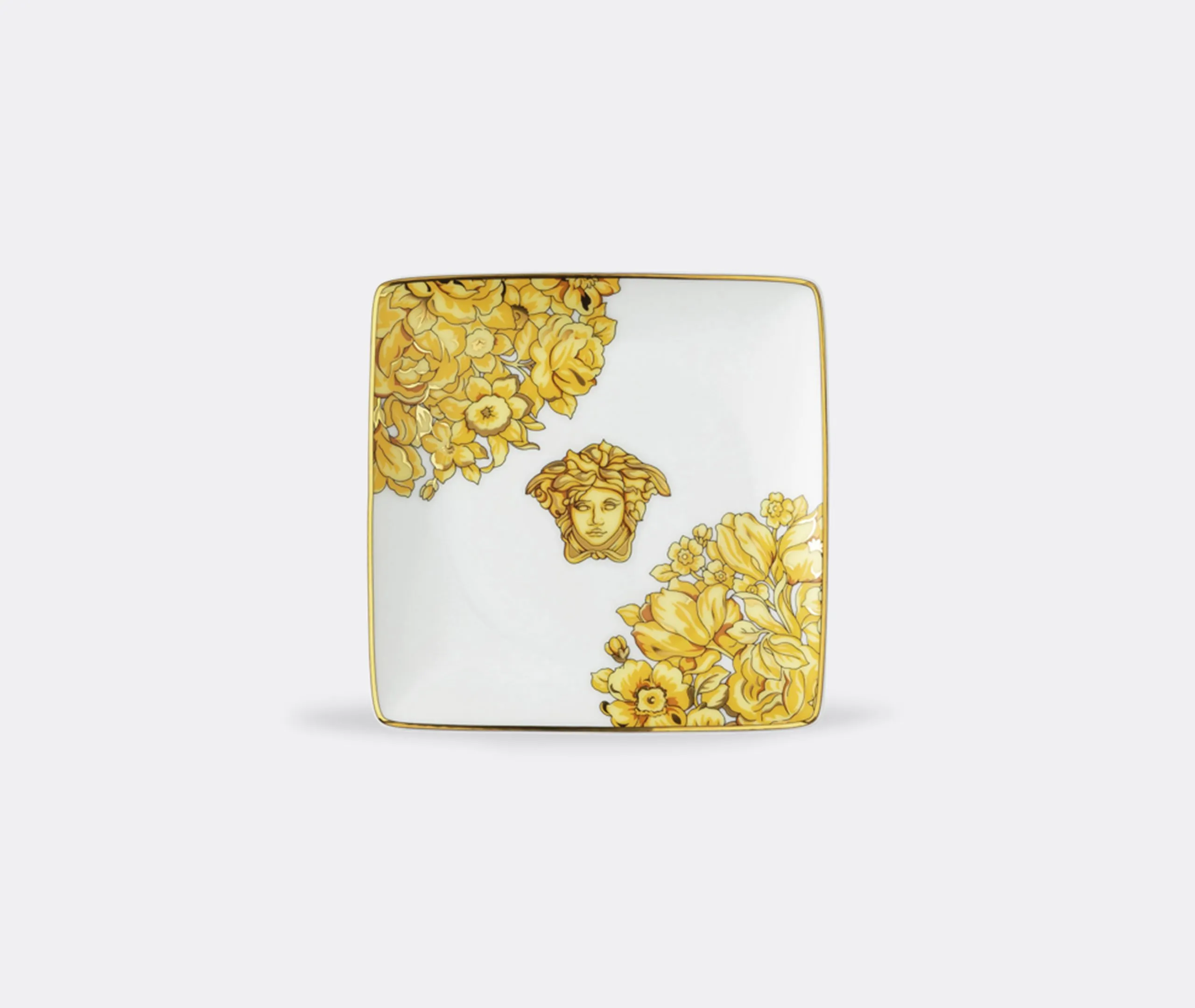 Versace Medusa Rhapsody Square Bowl - White, Porcelain